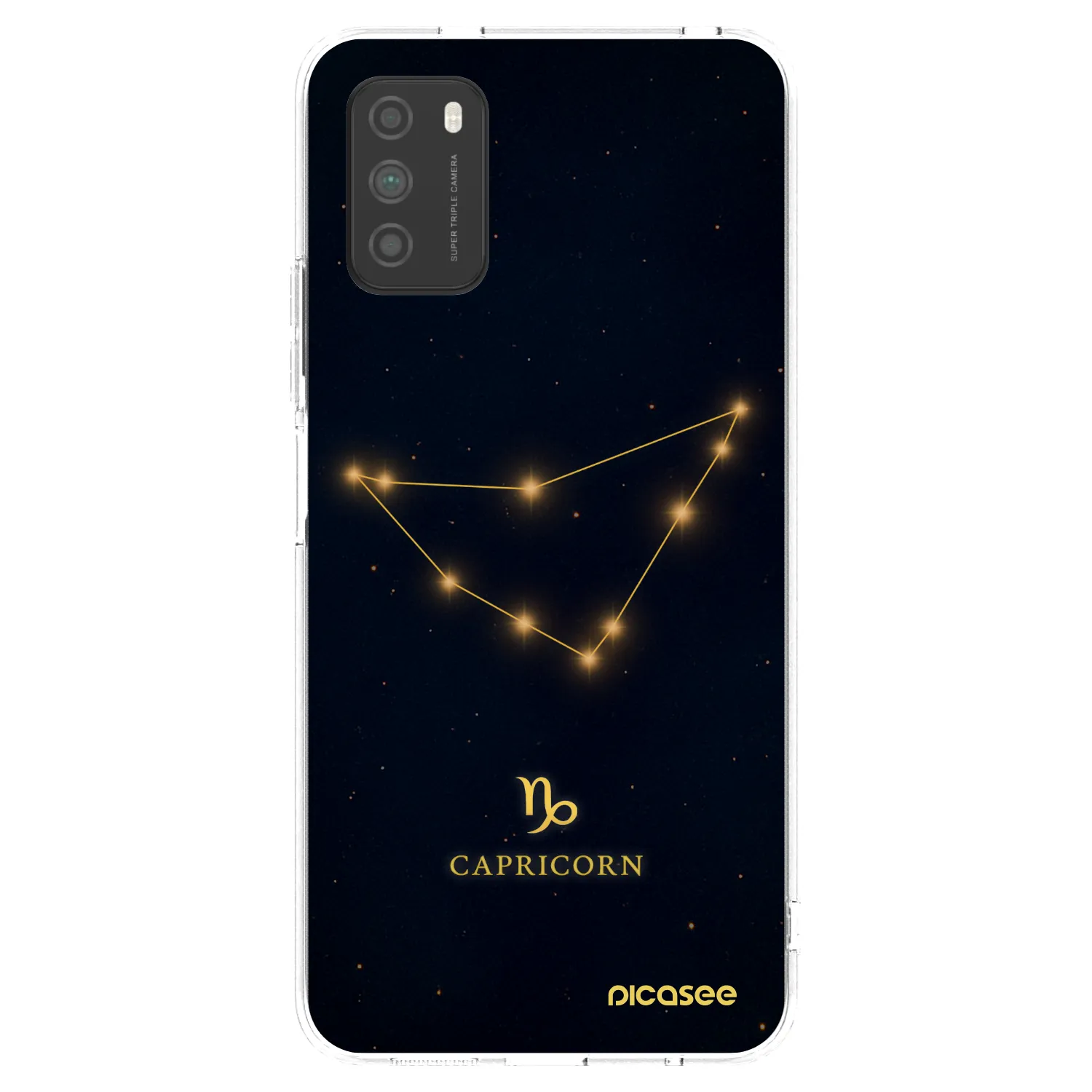 Picasee Xiaomi Poco M3 Hülle - Transparentes Silikon - CAPRICORN