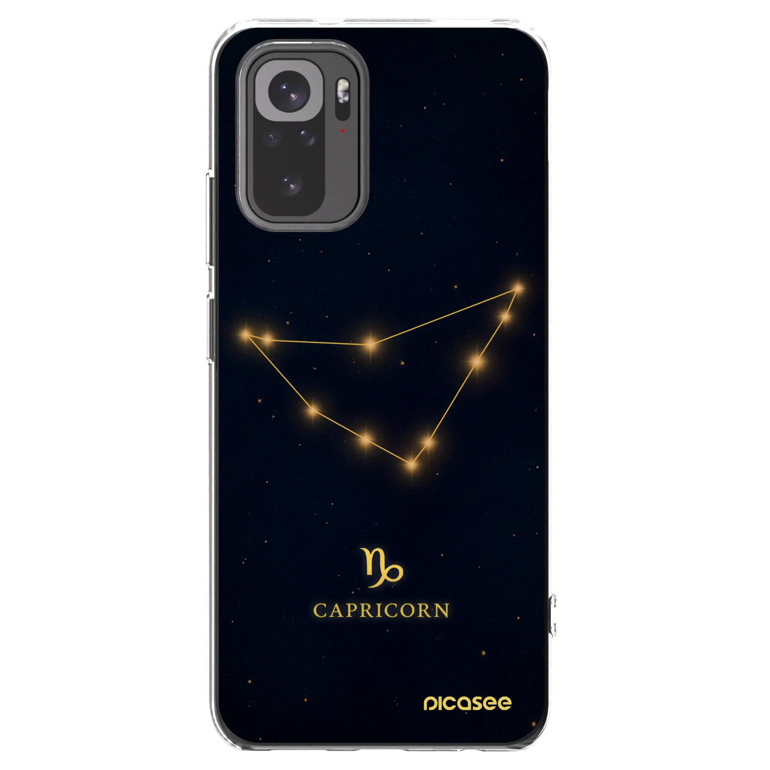 Picasee Xiaomi Redmi Note 10 Hülle - Transparentes Silikon - CAPRICORN