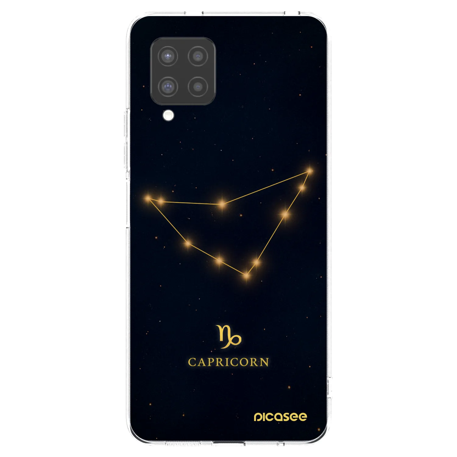 Picasee Samsung Galaxy A42 A426B Hülle - Transparentes Silikon - CAPRICORN