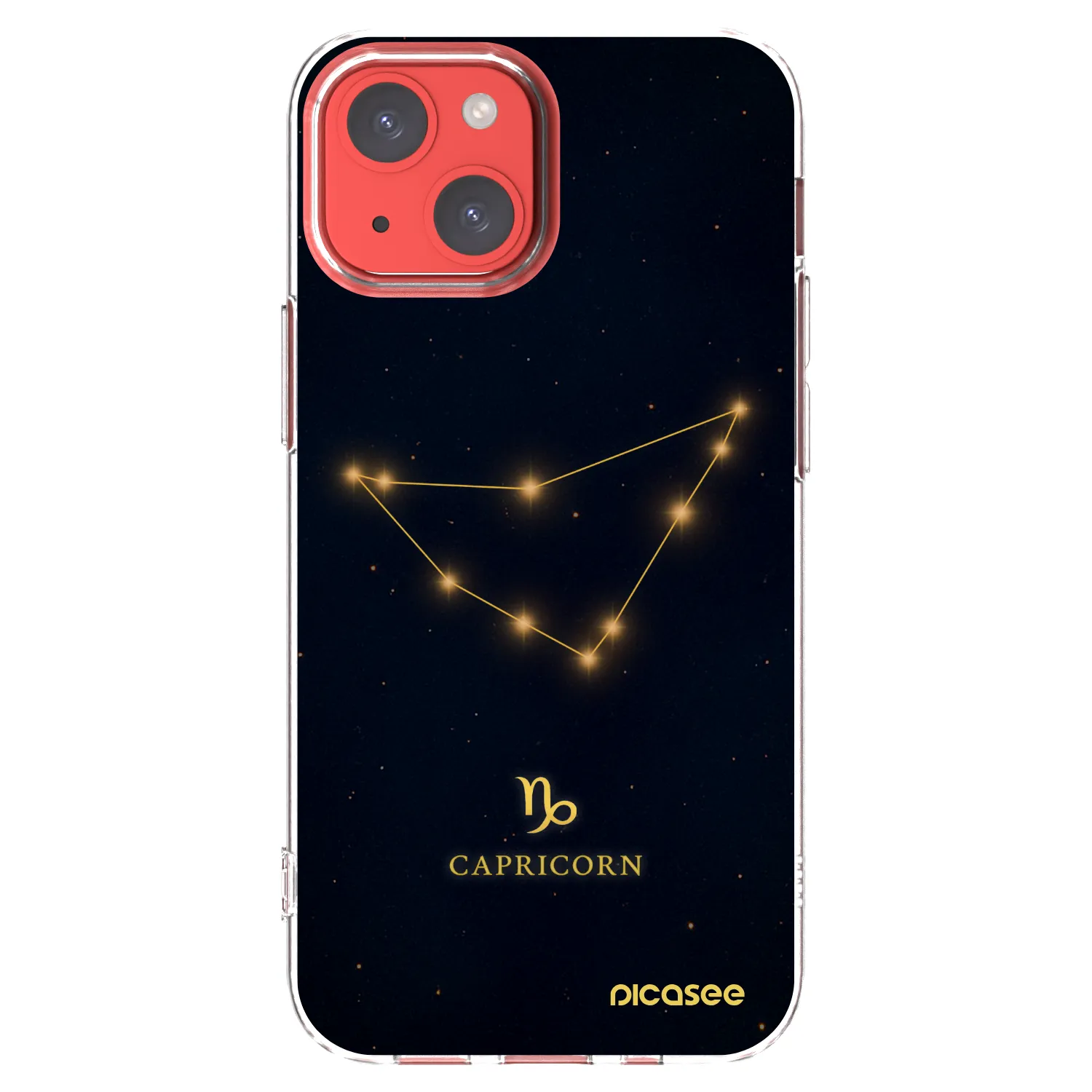 Picasee Apple iPhone 13 mini Hülle - Transparentes Silikon - CAPRICORN