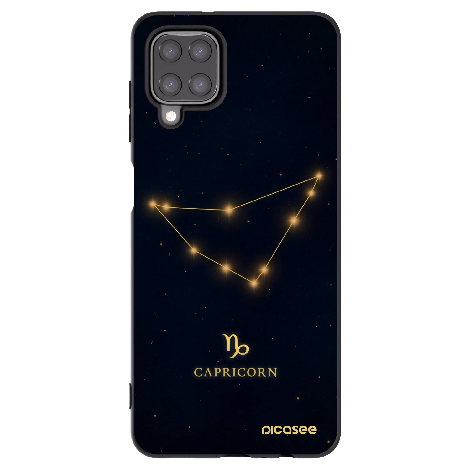 Picasee Samsung Galaxy M12 M127F Hülle - Schwarzes Silikon - CAPRICORN