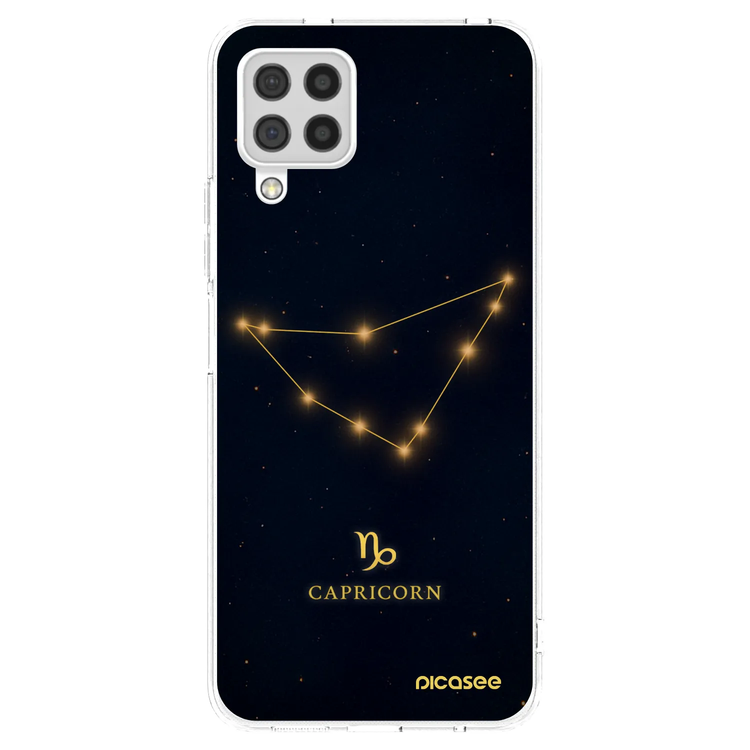 Picasee Samsung Galaxy A22 A225F 4G Hülle - Transparentes Silikon - CAPRICORN