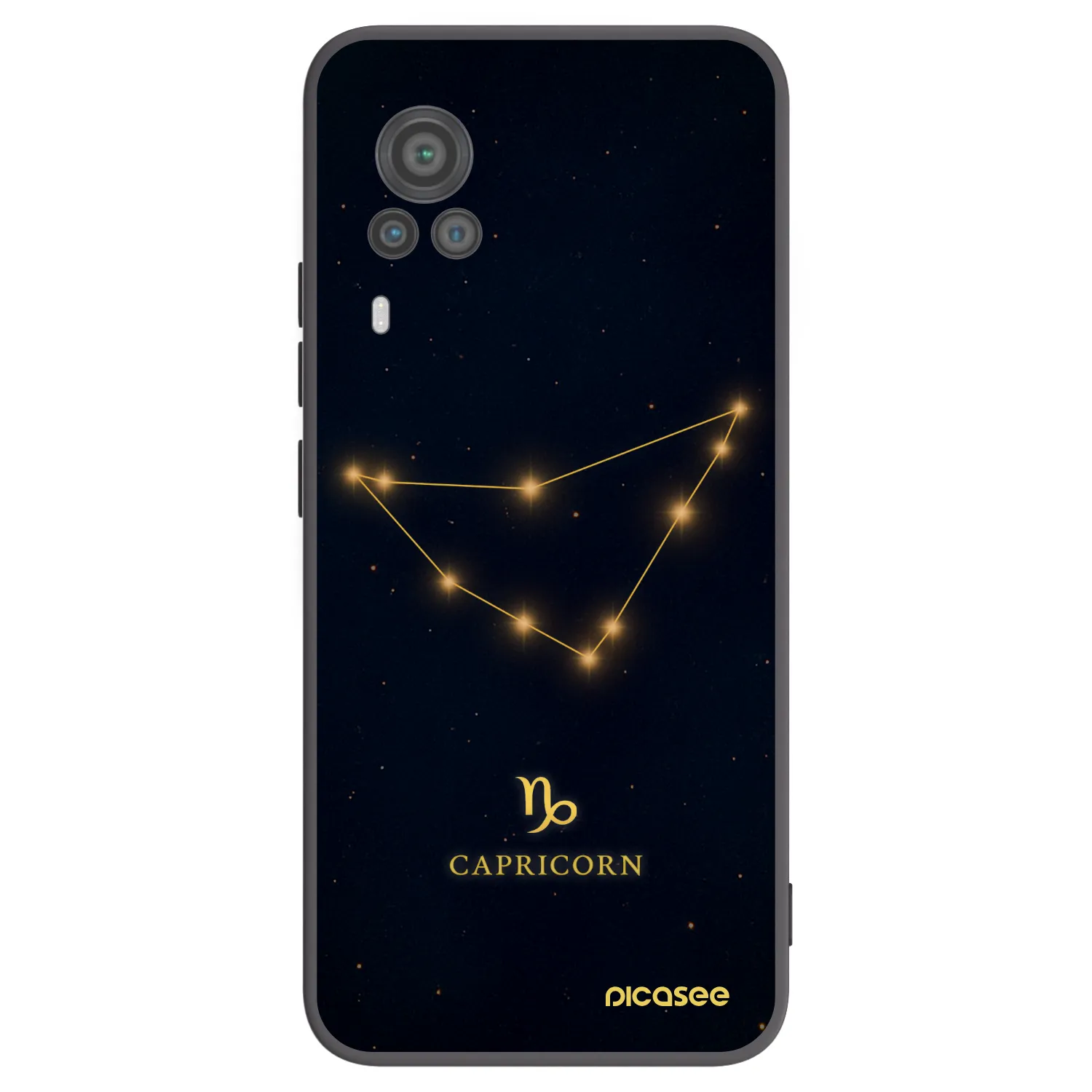 Picasee Vivo X60 Pro 5G Hülle - Schwarzes Silikon - CAPRICORN