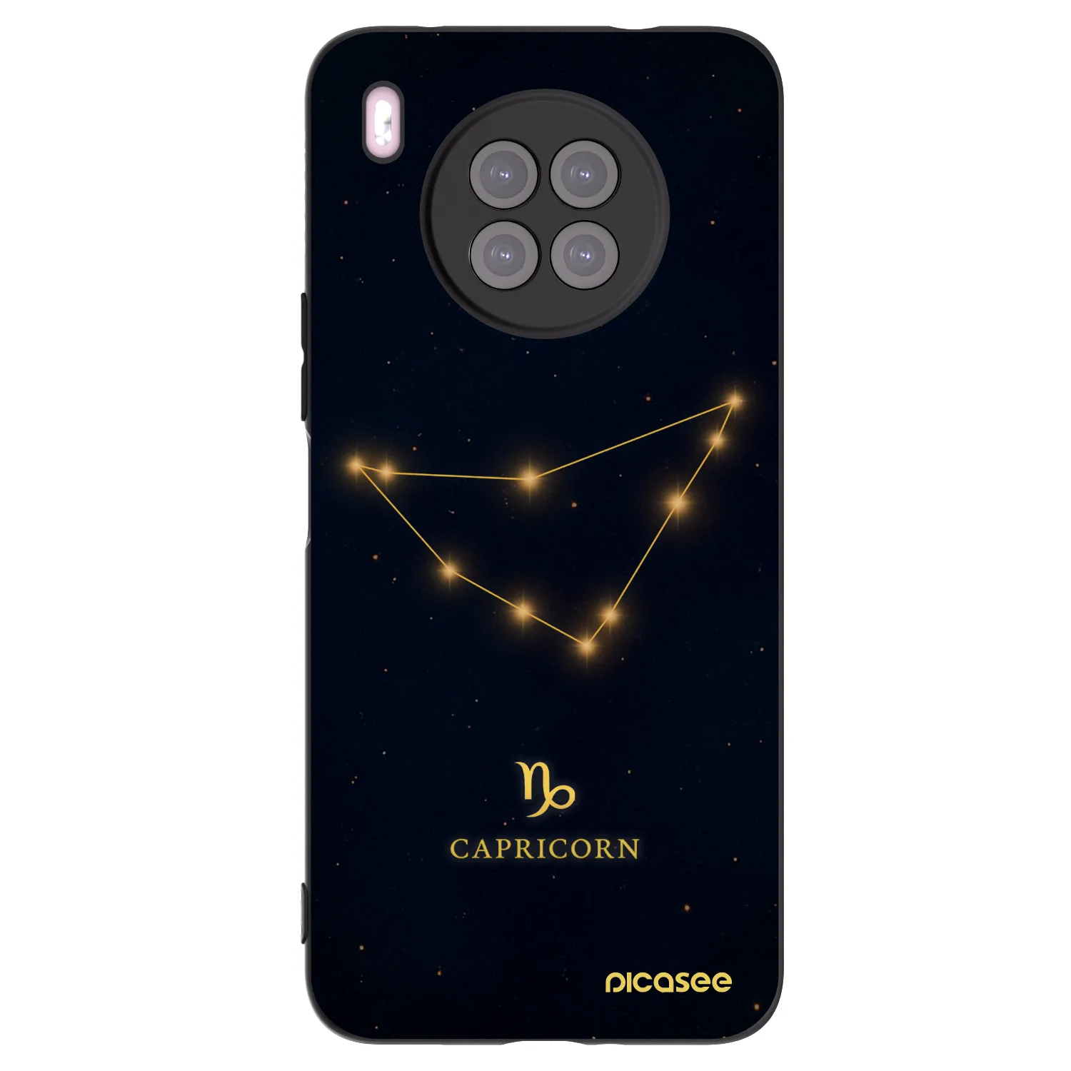 Picasee Huawei Nova 8i Hülle - Schwarzes Silikon - CAPRICORN