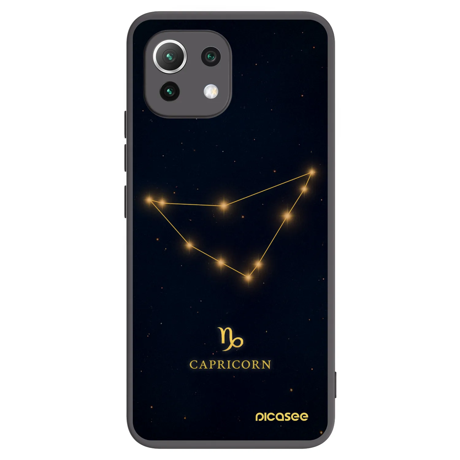 Picasee Xiaomi 11 Lite 5G NE Hülle - Schwarzes Silikon - CAPRICORN