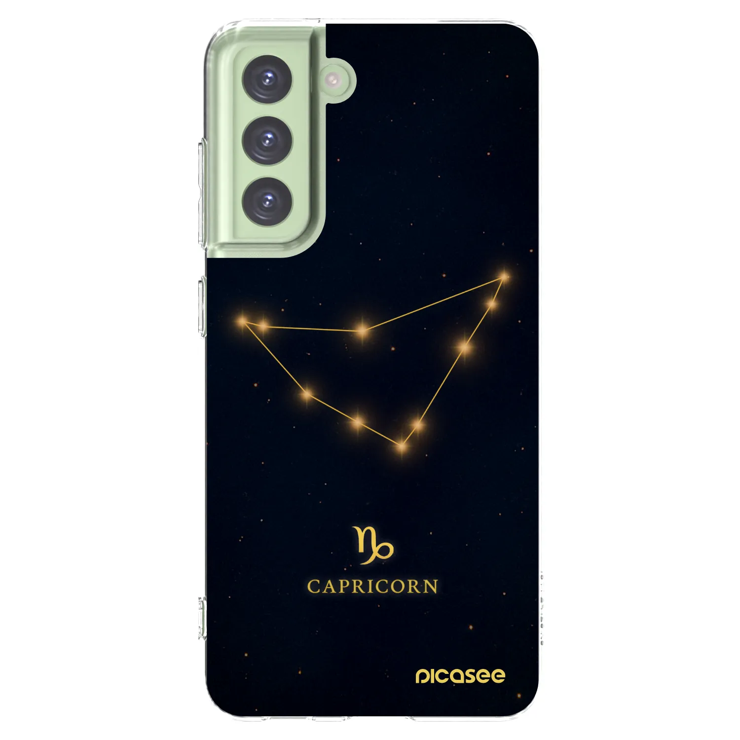 Picasee Samsung Galaxy S21 FE 5G Hülle - Transparentes Silikon - CAPRICORN