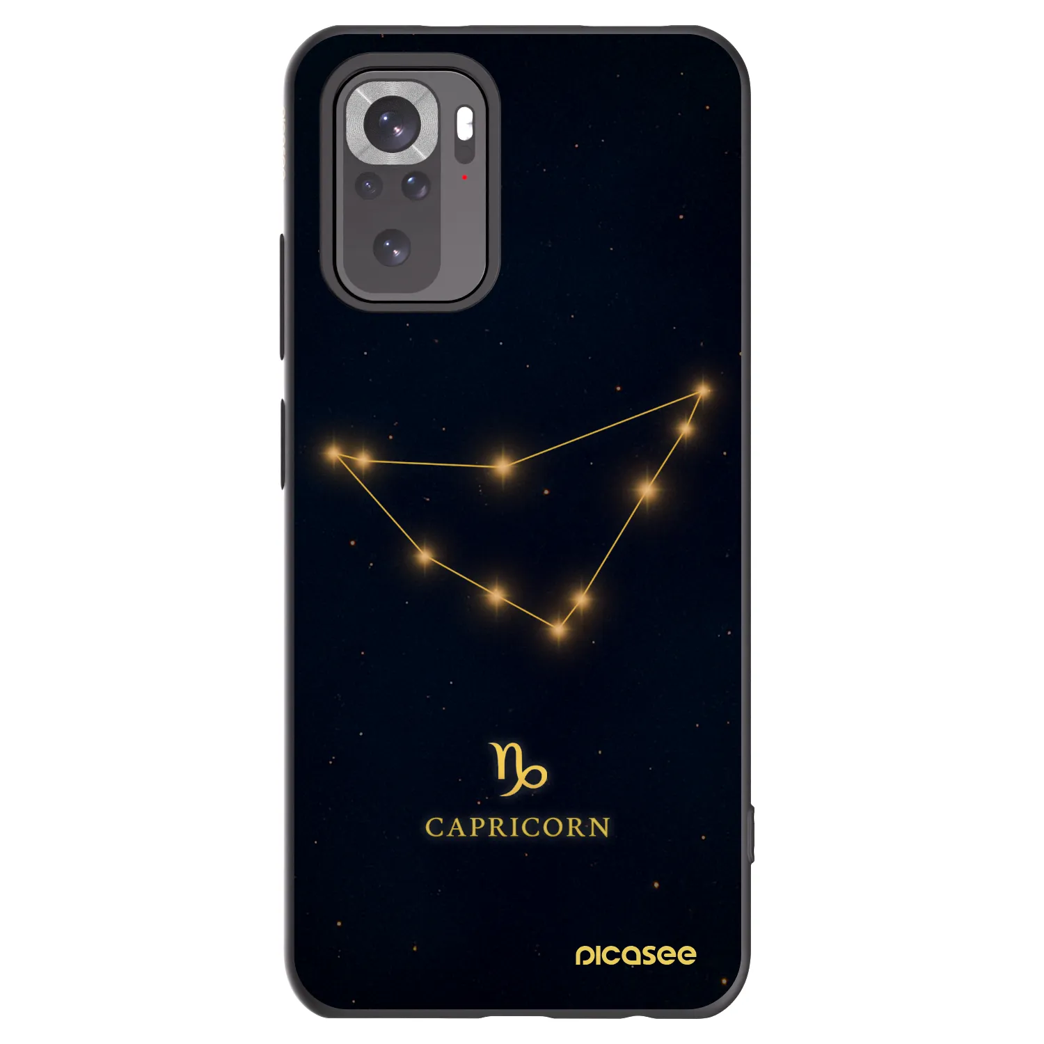 Picasee Xiaomi Redmi Note 11S 4G Hülle - Schwarzes Silikon - CAPRICORN