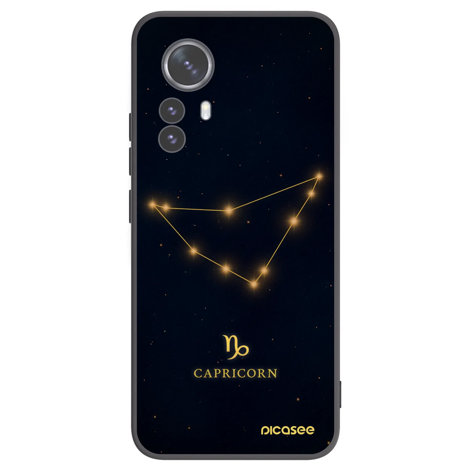 Picasee Xiaomi 12 Pro Hülle - Schwarzes Silikon - CAPRICORN