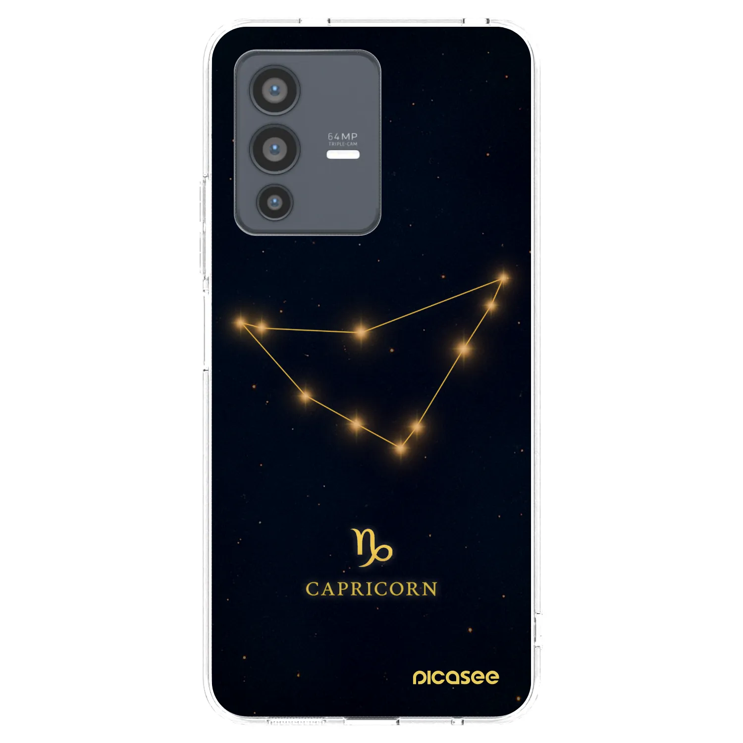 Picasee Vivo V23 5G Hülle - Transparentes Silikon - CAPRICORN