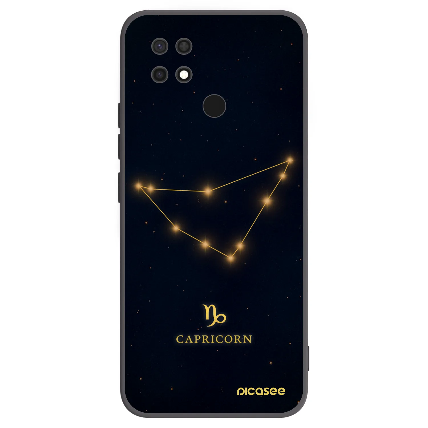 Picasee Xiaomi Redmi 10C Hülle - Schwarzes Silikon - CAPRICORN