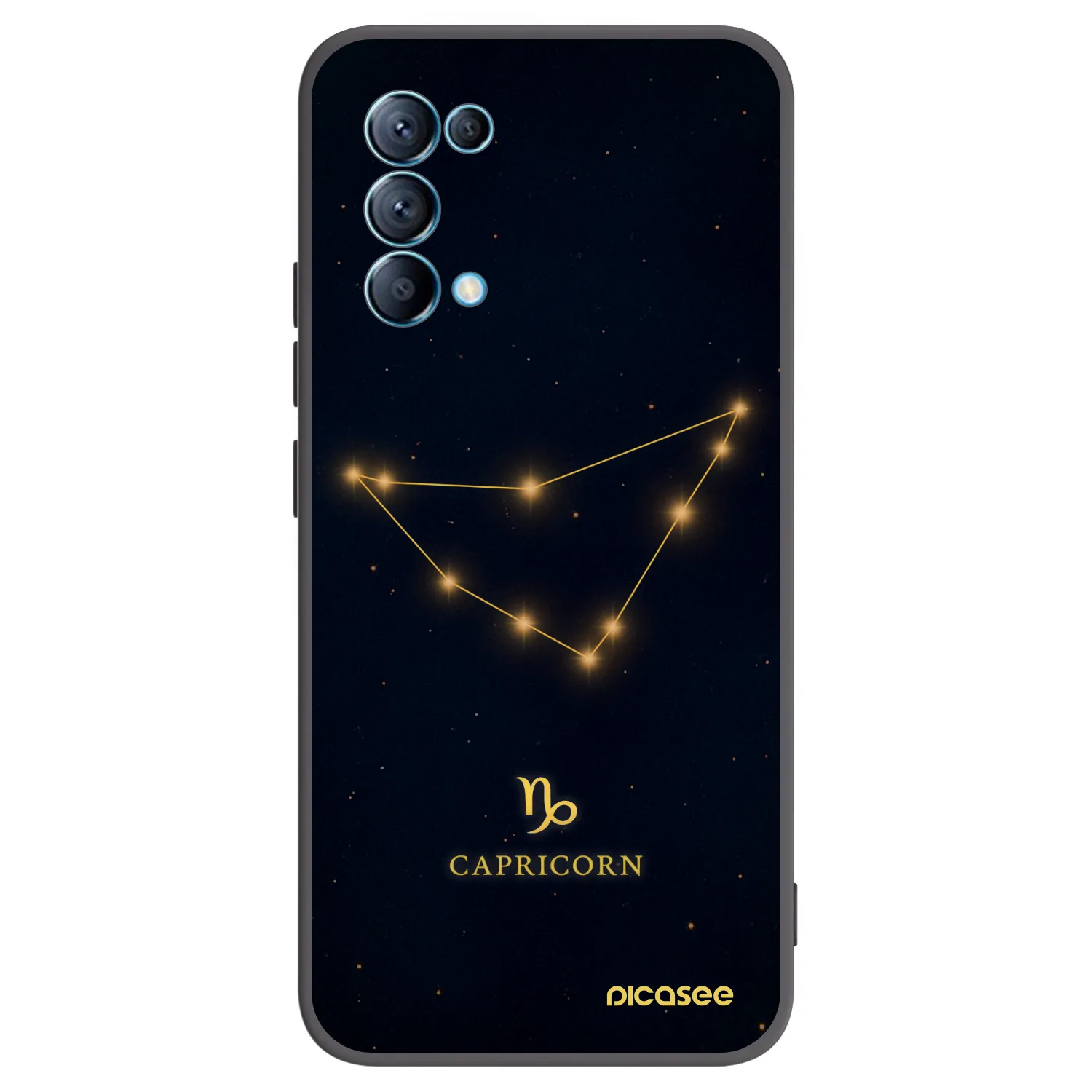 Picasee OPPO Reno 5 5G Hülle - Schwarzes Silikon - CAPRICORN