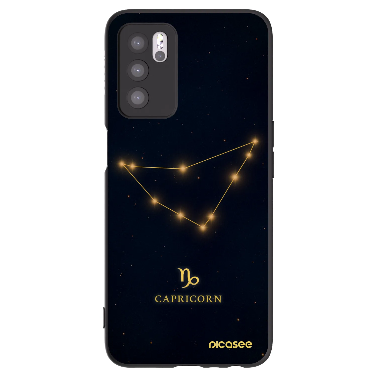 Picasee OPPO A16 Hülle - Schwarzes Silikon - CAPRICORN