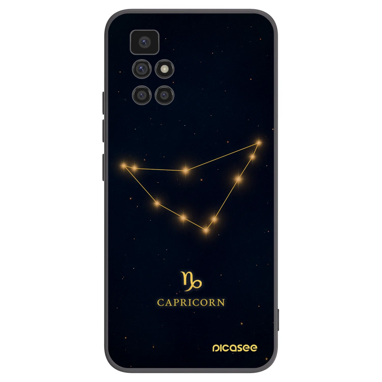 Picasee Xiaomi Redmi 10 (2022) Hülle - Schwarzes Silikon - CAPRICORN