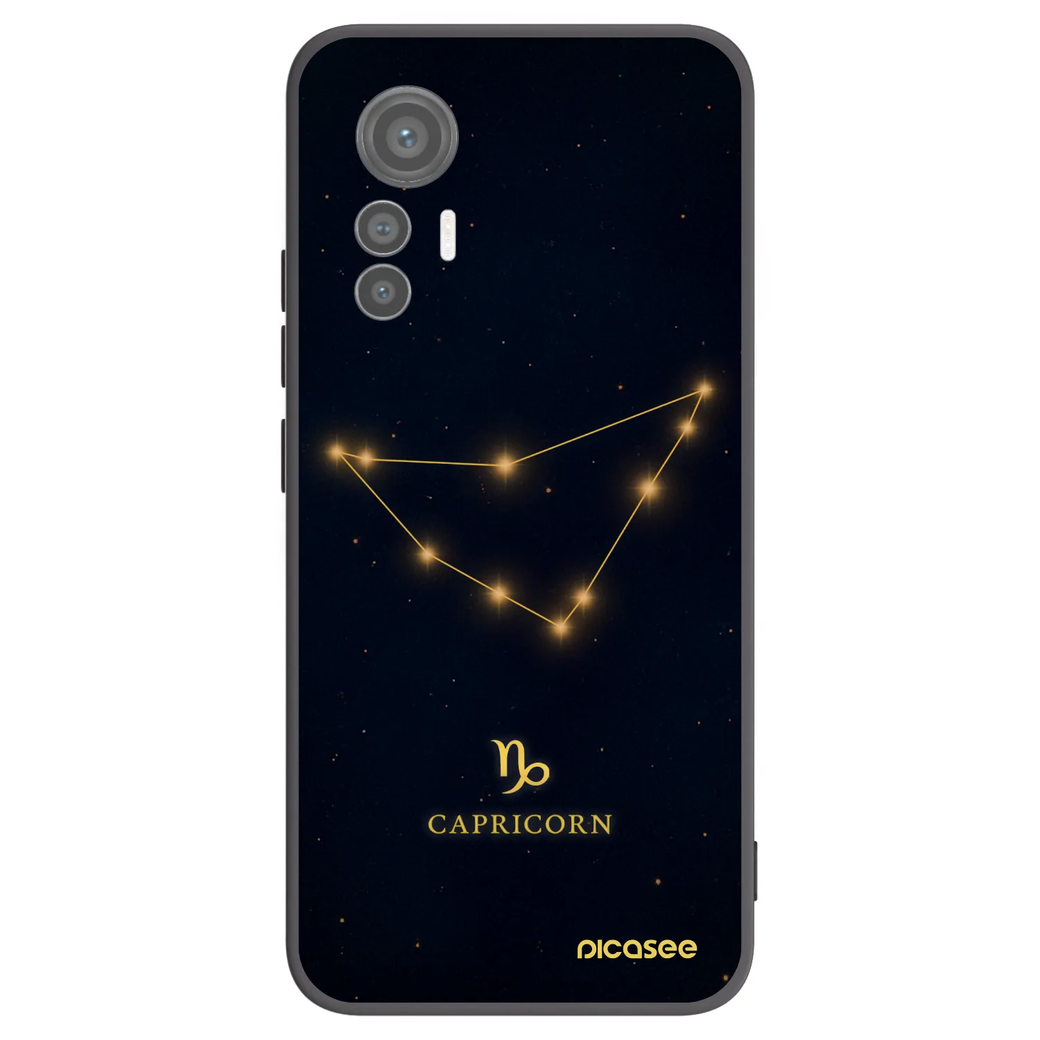 Picasee Xiaomi 12 Lite Hülle - Schwarzes Silikon - CAPRICORN