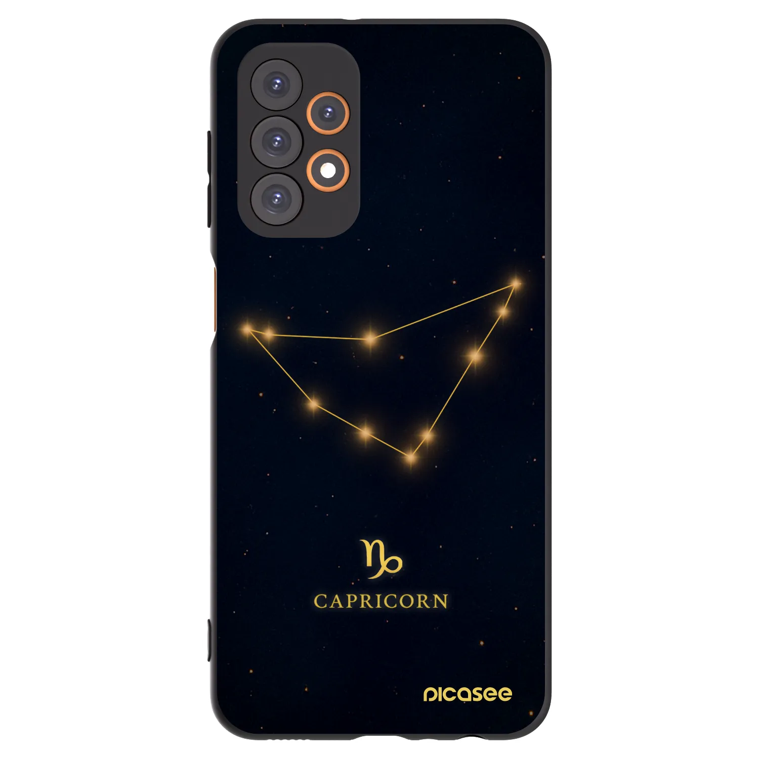 Picasee Samsung Galaxy A23 A235F 4G Hülle - Schwarzes Silikon - CAPRICORN