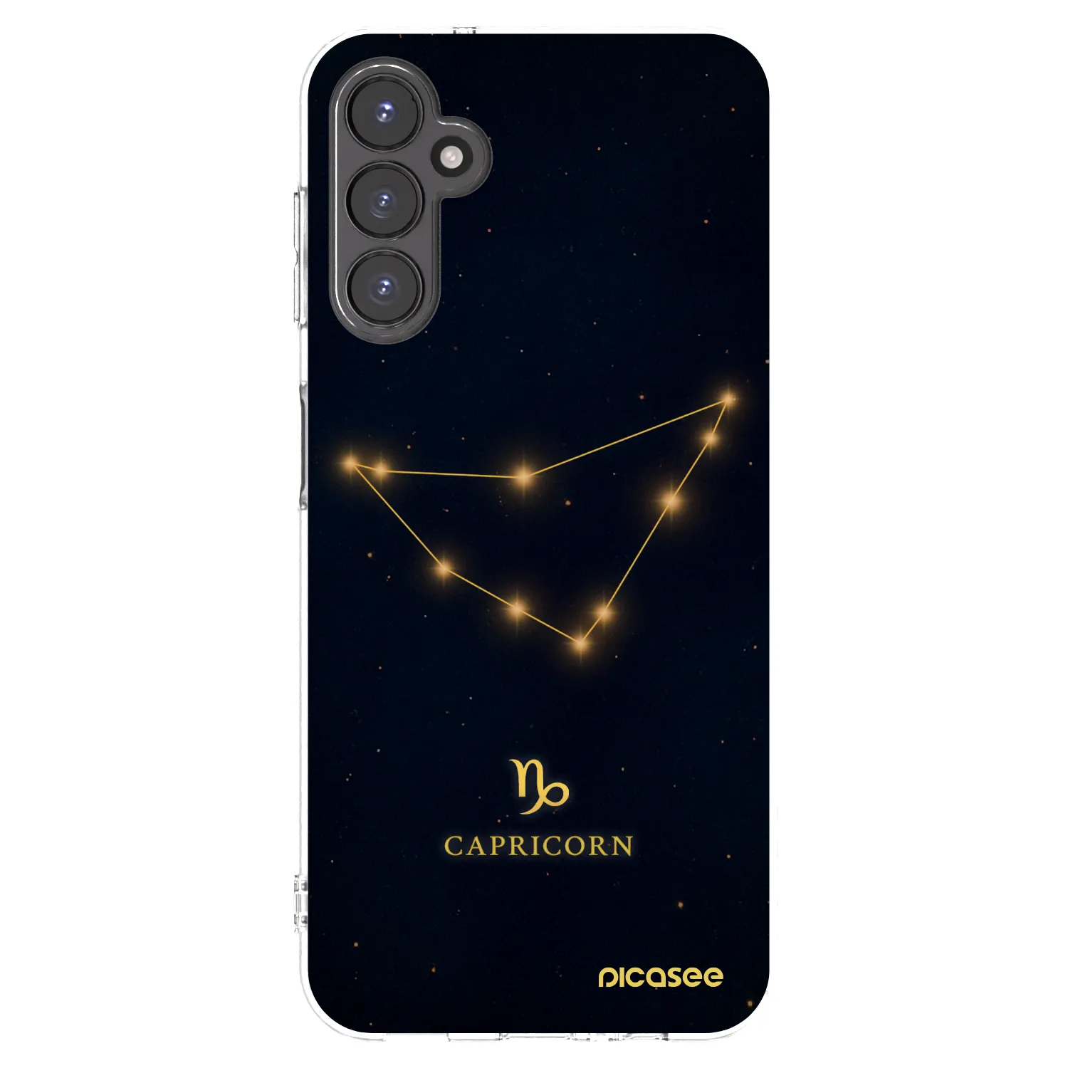 Picasee Samsung Galaxy A14 5G A146P Hülle - Transparentes Silikon - CAPRICORN