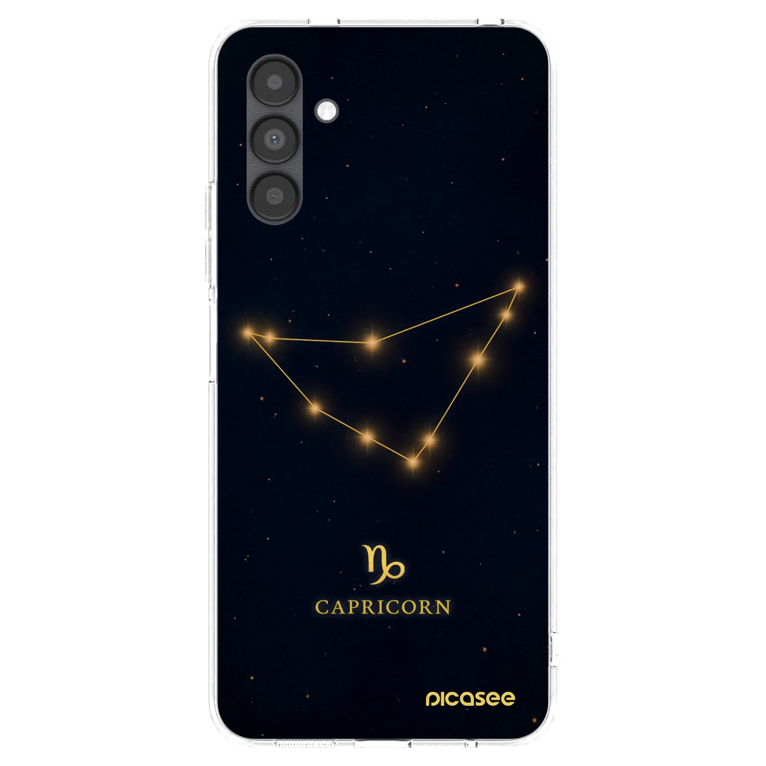 Picasee Samsung Galaxy A04s A047F Hülle - Transparentes Silikon - CAPRICORN