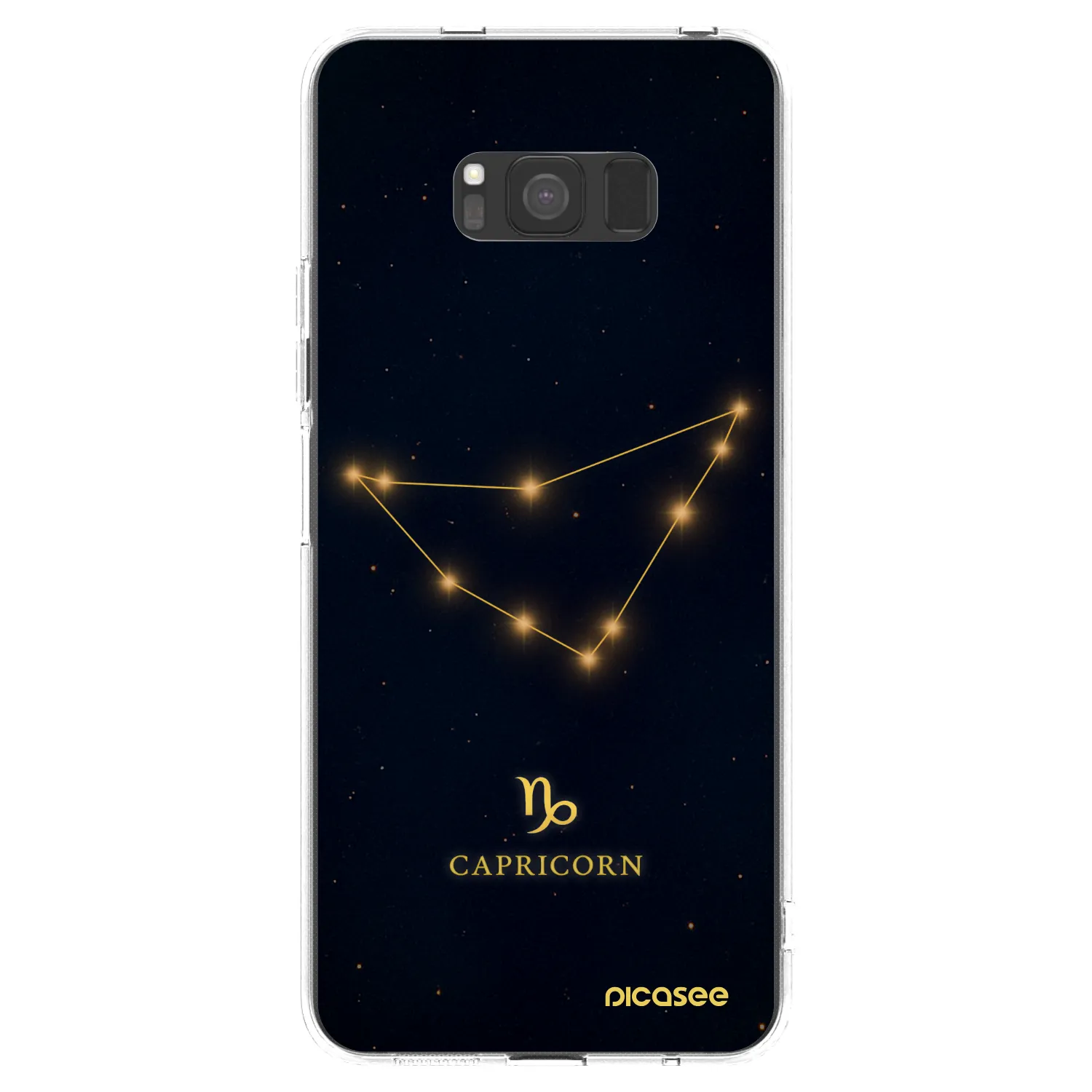 Picasee Samsung Galaxy S8 G950F Hülle - Transparentes Silikon - CAPRICORN