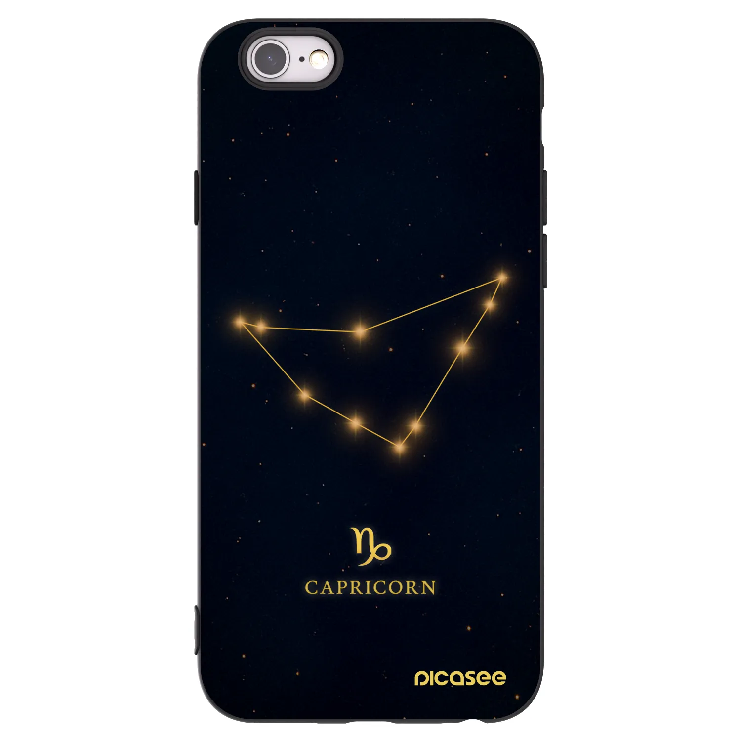 Picasee Apple iPhone 6/6S Hülle - Schwarzes Silikon - CAPRICORN