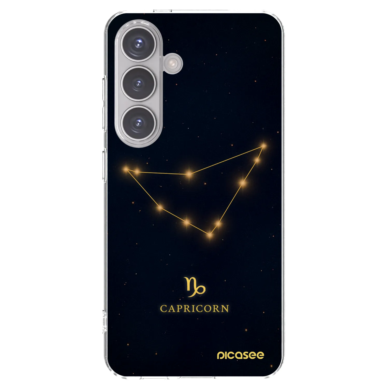 Picasee Samsung Galaxy S24 S921B 5G Hülle - Transparentes Silikon - CAPRICORN