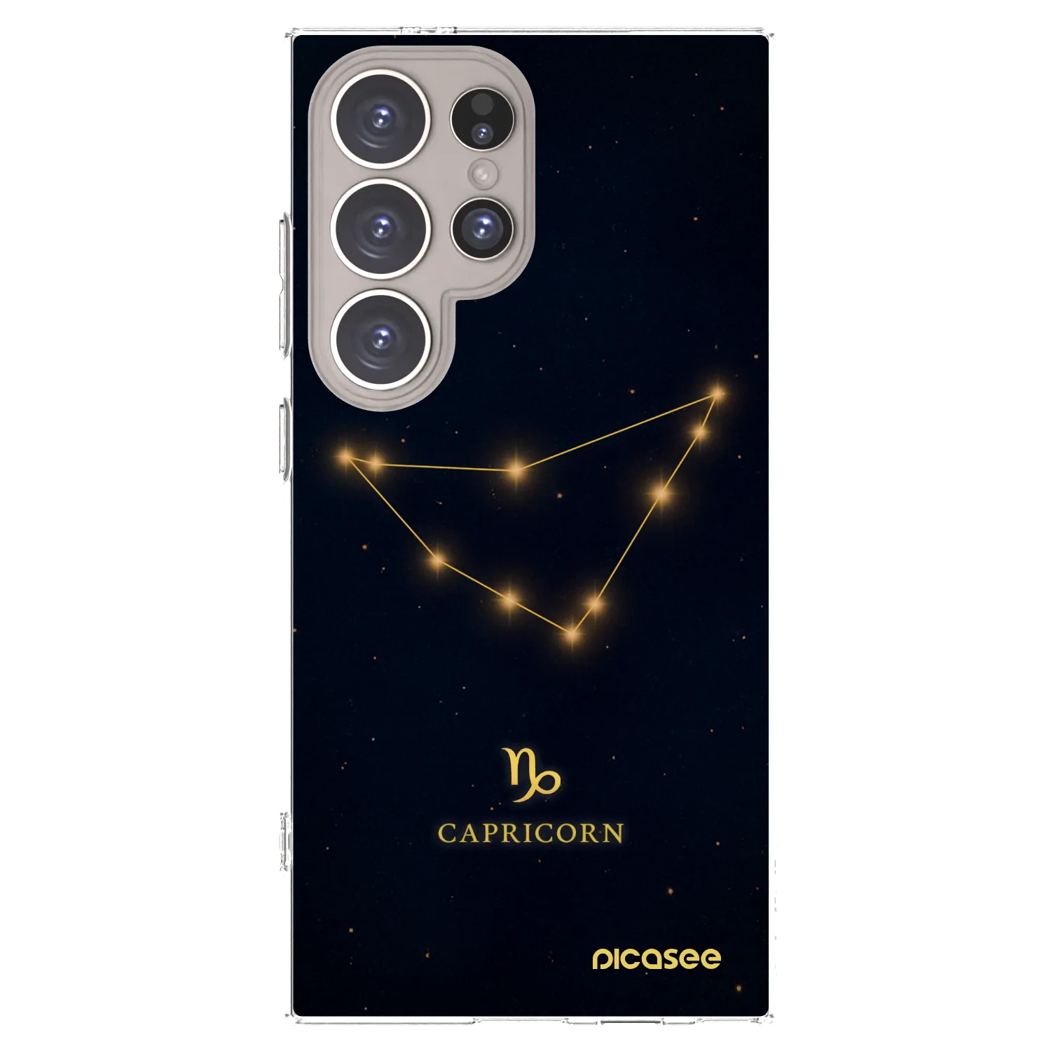 Picasee Samsung Galaxy S24 Ultra S928B 5G Hülle - Transparentes Silikon - CAPRICORN