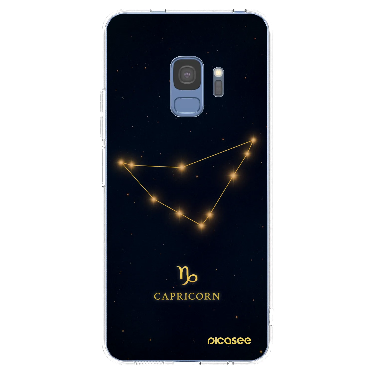 Picasee Samsung Galaxy S9 G960F Hülle - Transparentes Silikon - CAPRICORN