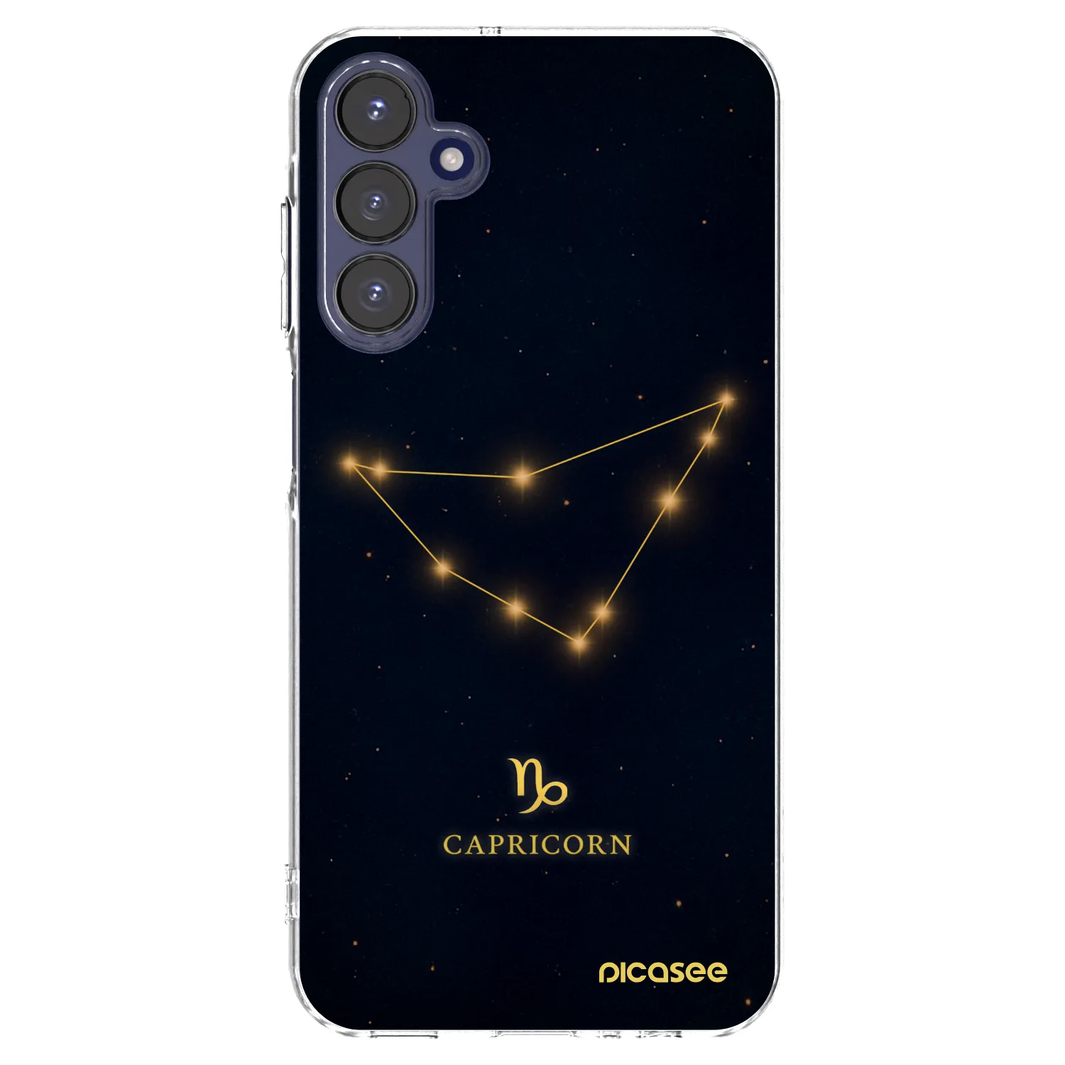 Picasee Samsung Galaxy A15 A155F 4G Hülle - Transparentes Silikon - CAPRICORN