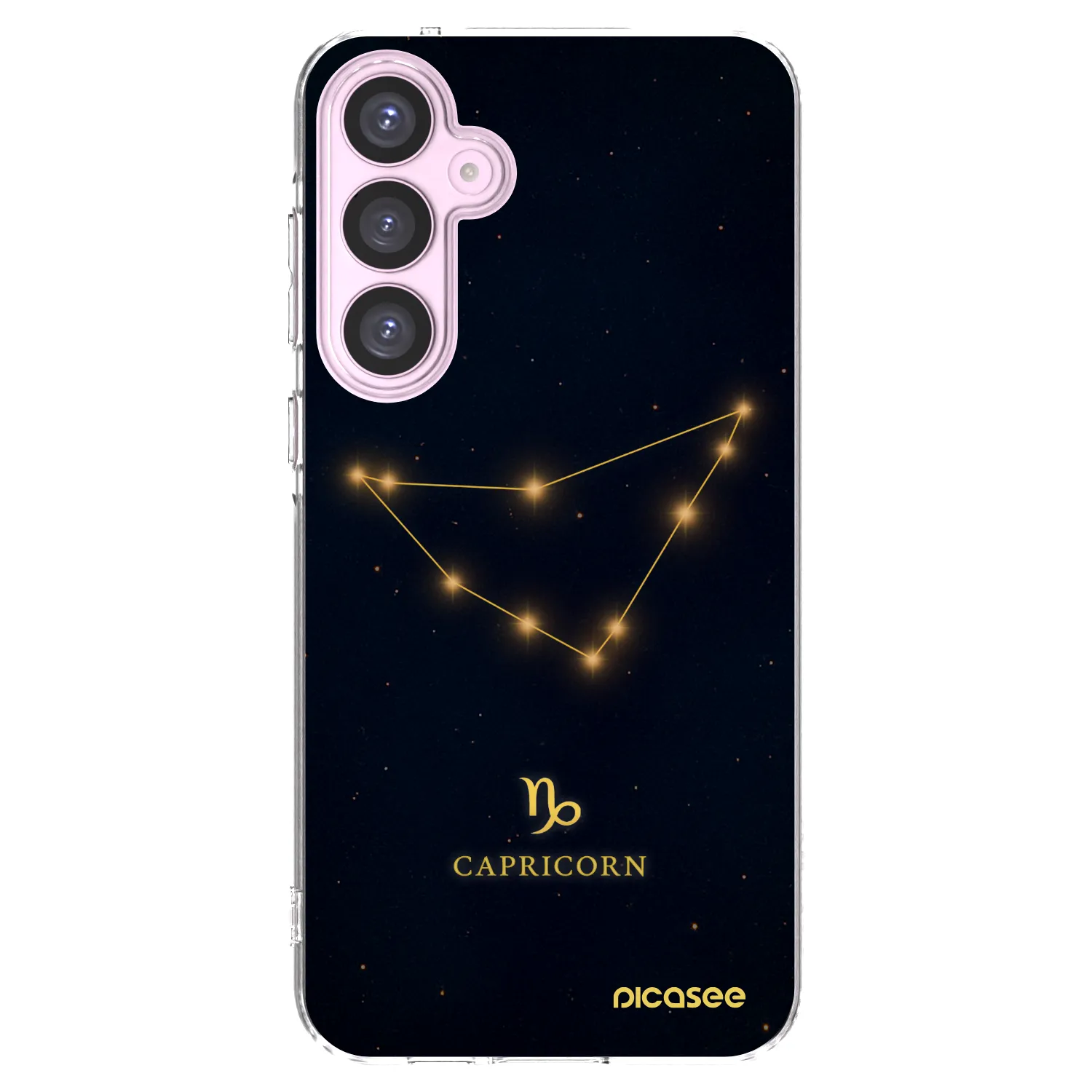 Picasee Samsung Galaxy A55 5G A556B Hülle - Transparentes Silikon - CAPRICORN