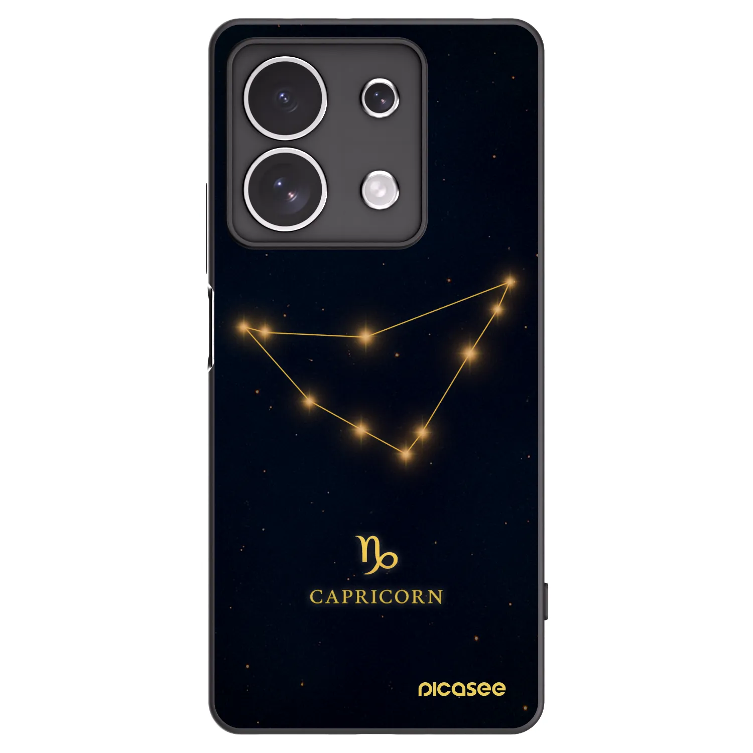 Picasee Xiaomi Redmi Note 13 4G Hülle - Schwarzes Silikon - CAPRICORN