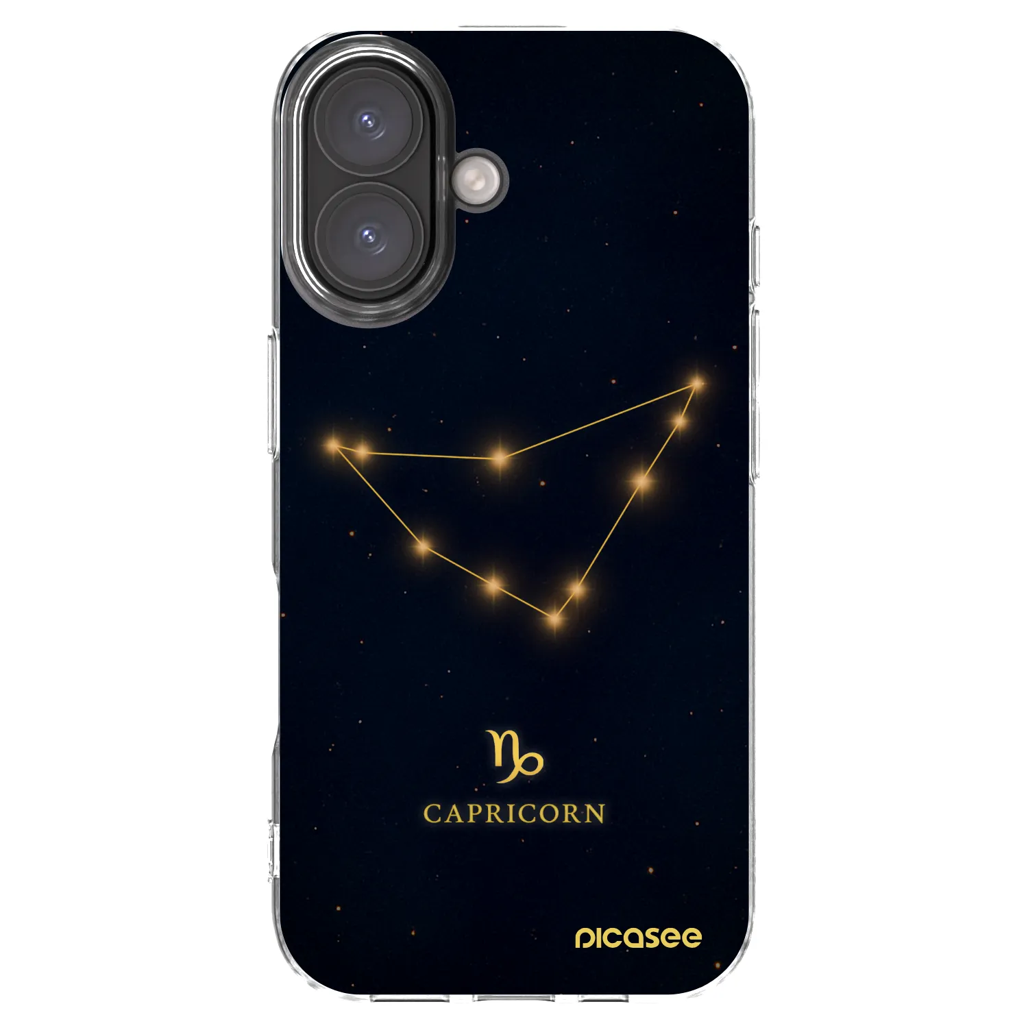 Picasee Apple iPhone 16 Hülle - Transparentes Silikon - CAPRICORN