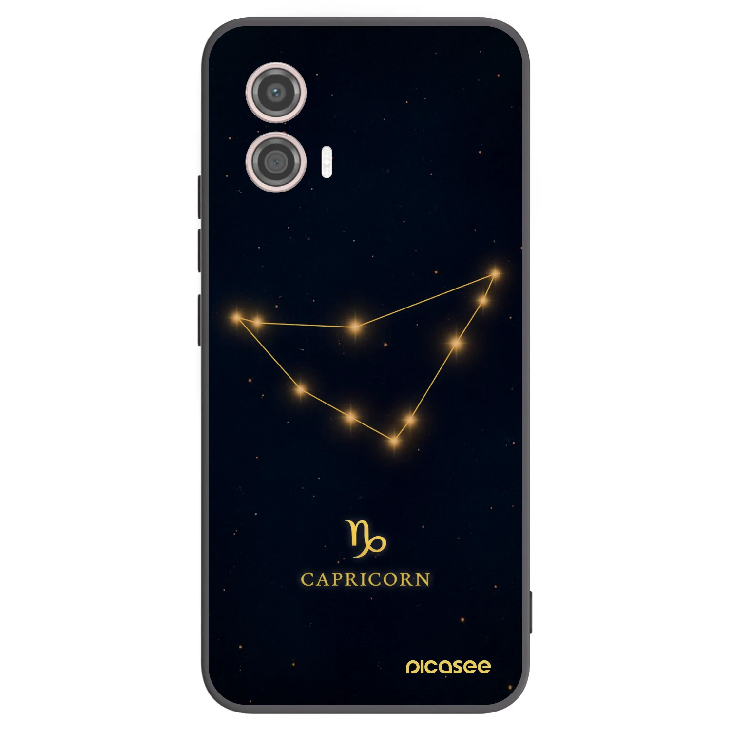 Picasee Motorola Moto G53 5G Hülle - Schwarzes Silikon - CAPRICORN