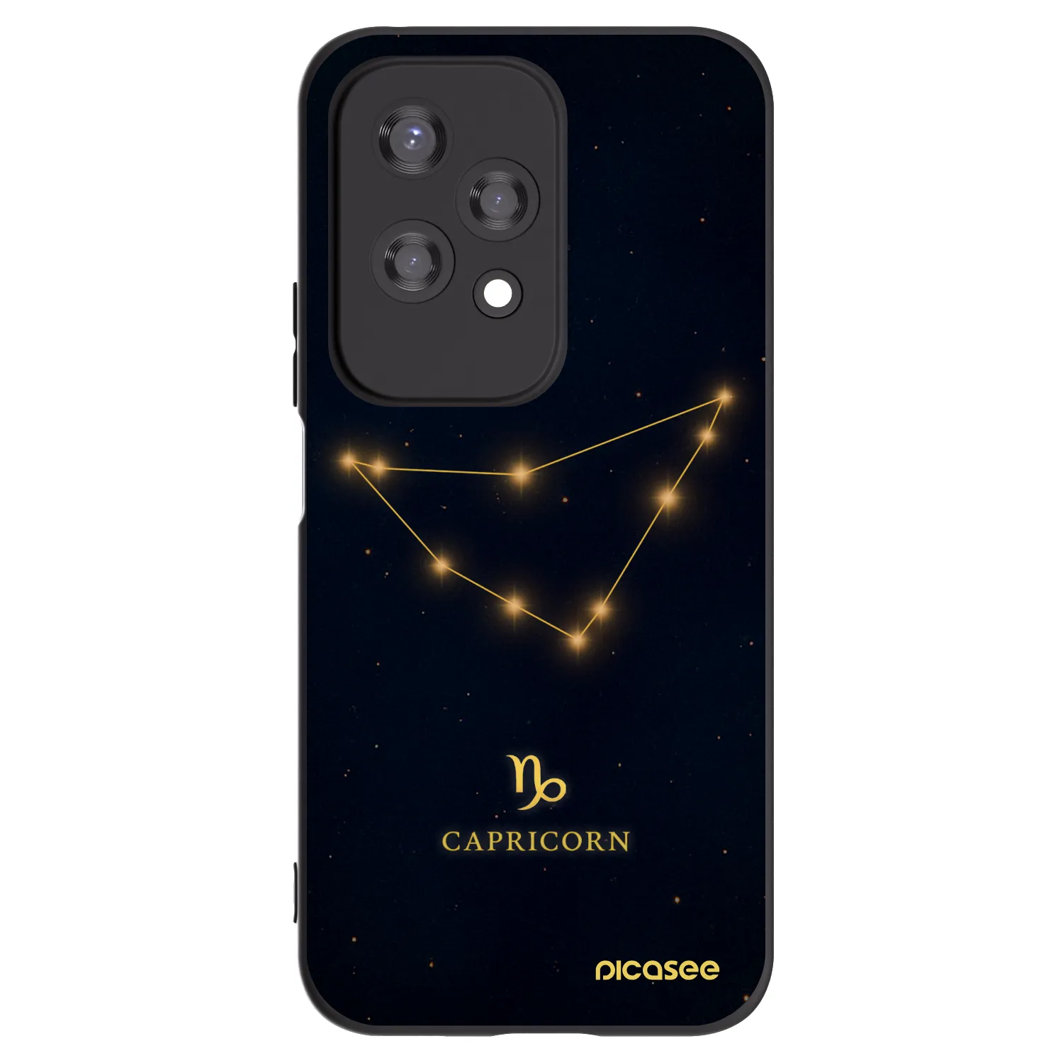 Picasee Honor 200 Lite Hülle - Schwarzes Silikon - CAPRICORN