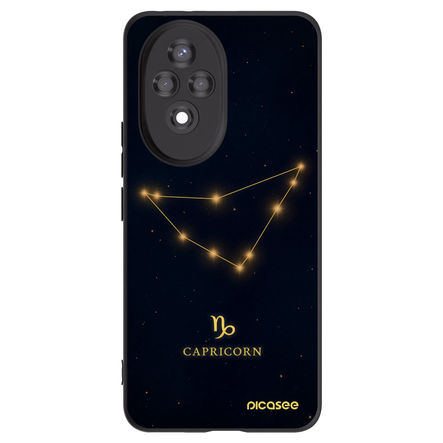 Picasee Honor 200 Pro 5G Hülle - Schwarzes Silikon - CAPRICORN