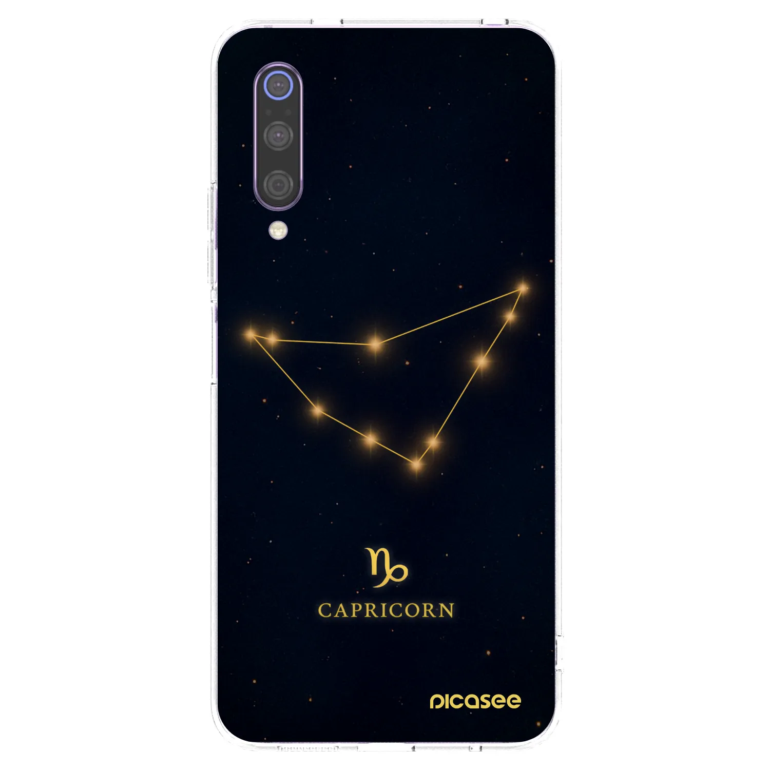 Picasee Xiaomi Mi 9 Hülle - Transparentes Silikon - CAPRICORN