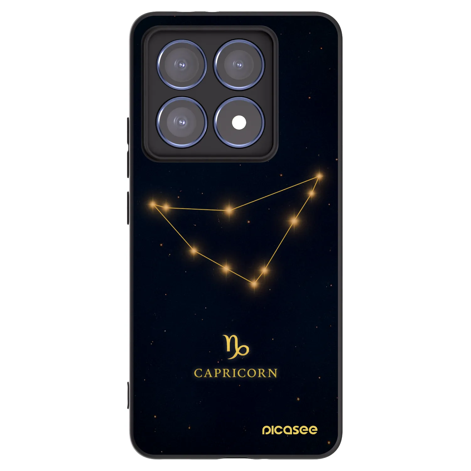 Picasee Xiaomi 14T Pro Hülle - Schwarzes Silikon - CAPRICORN