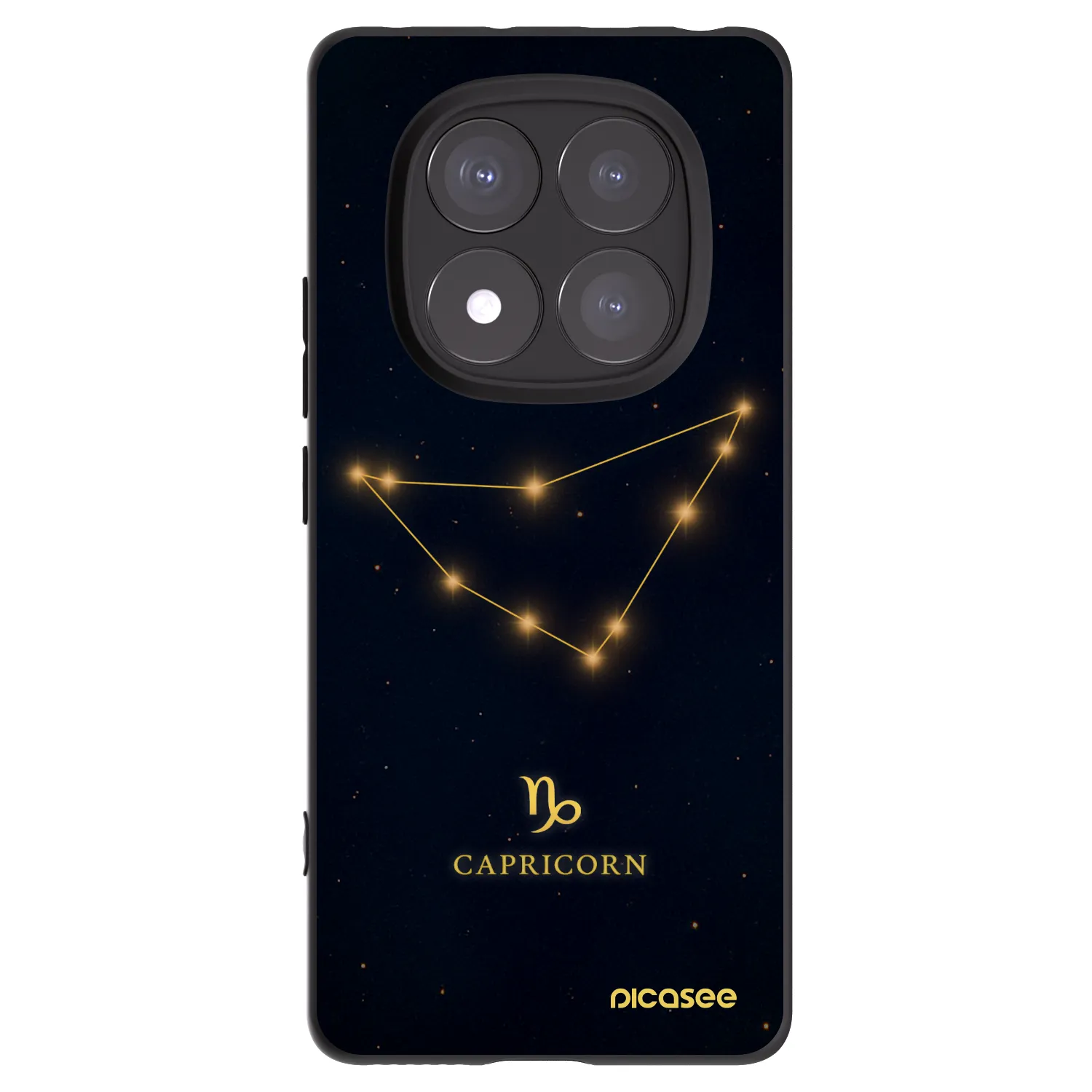 Picasee Xiaomi Redmi Note 14 Pro 5G Hülle - Schwarzes Silikon - CAPRICORN