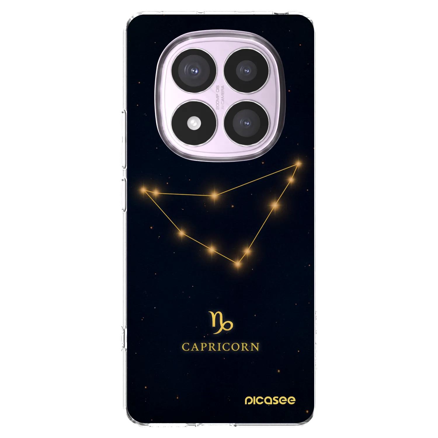 Picasee Xiaomi Redmi Note 14 Pro 5G Hülle - Transparentes Silikon - CAPRICORN