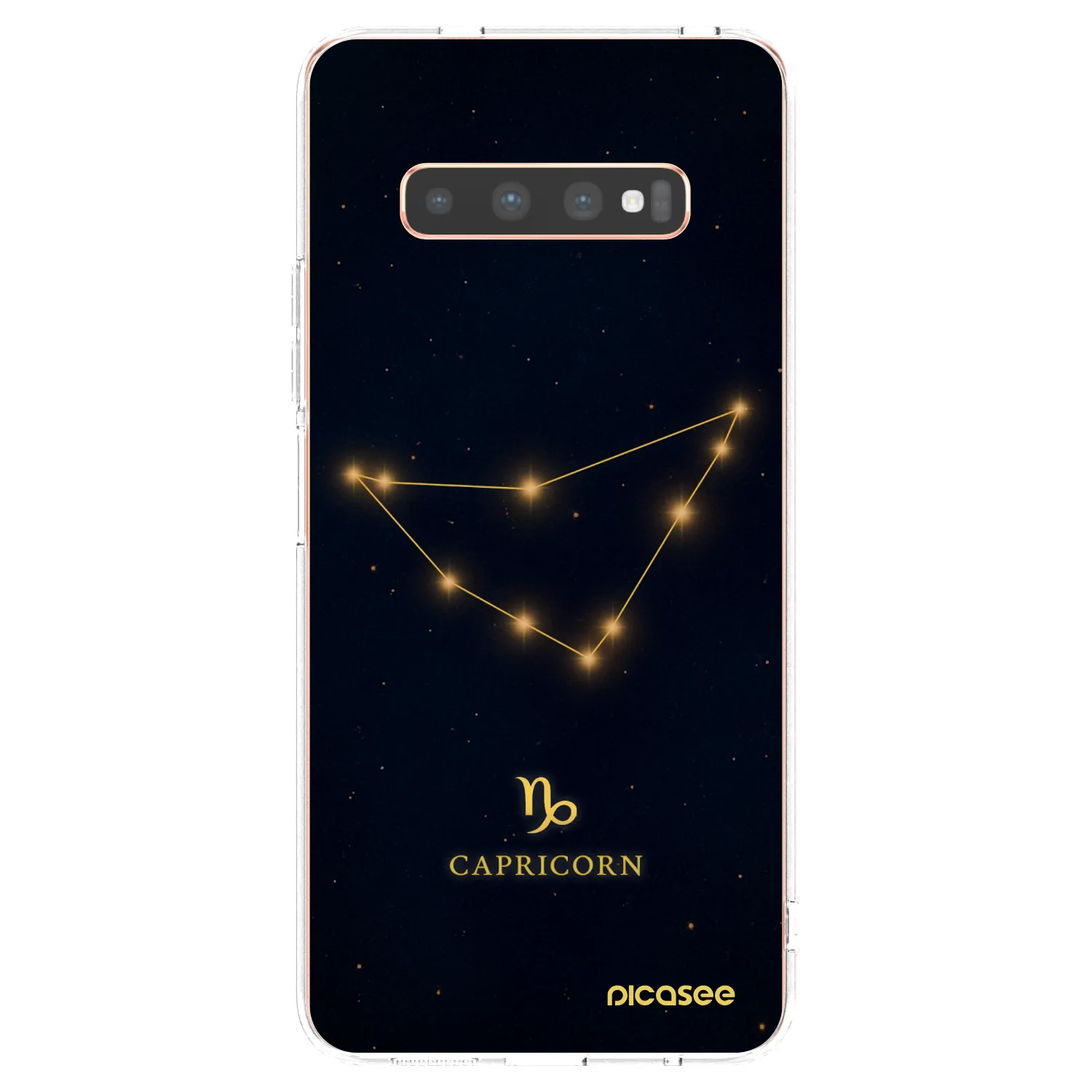 Picasee Samsung Galaxy S10 Plus G975 Hülle - Transparentes Silikon - CAPRICORN