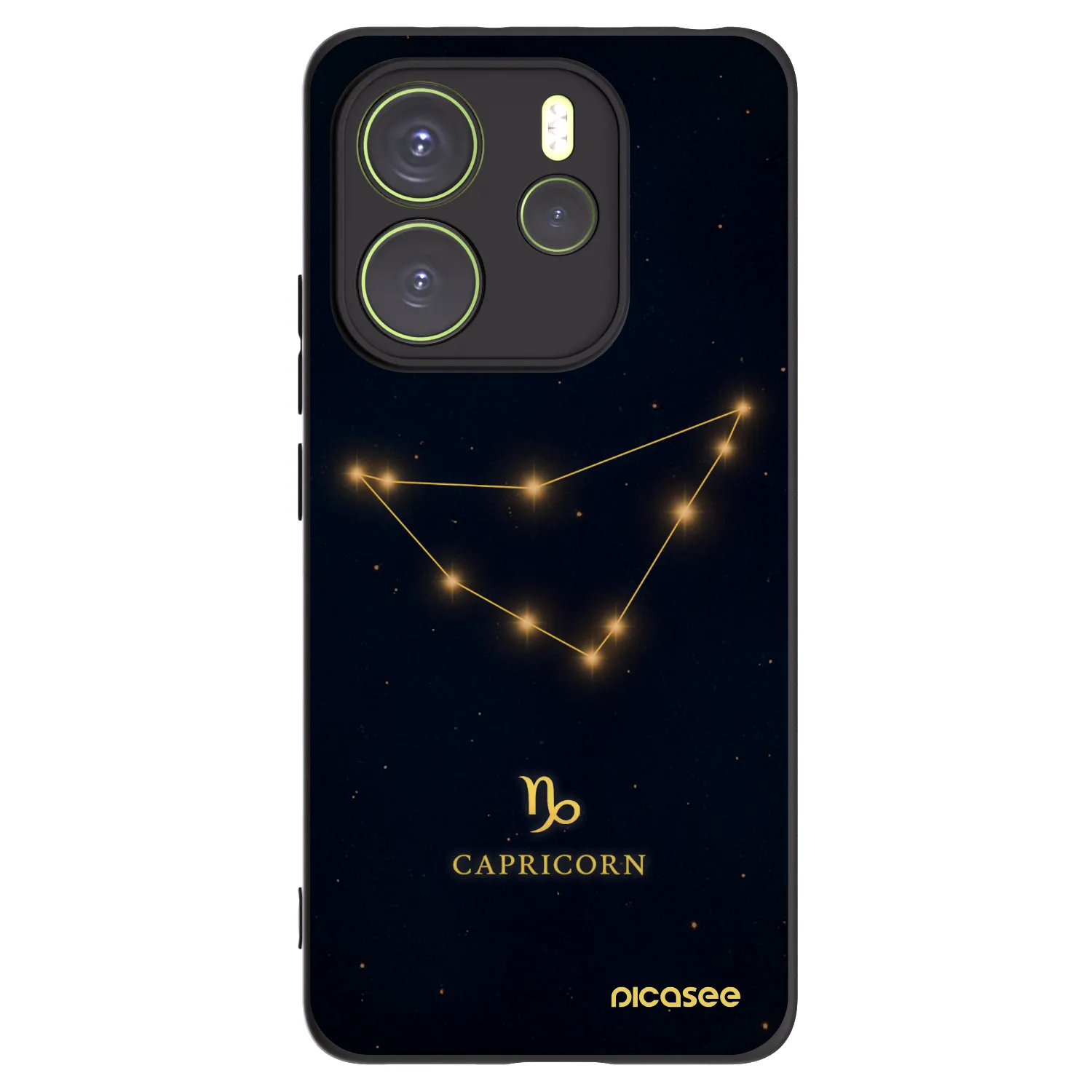 Picasee Xiaomi Redmi Note 14 4G Hülle - Schwarzes Silikon - CAPRICORN
