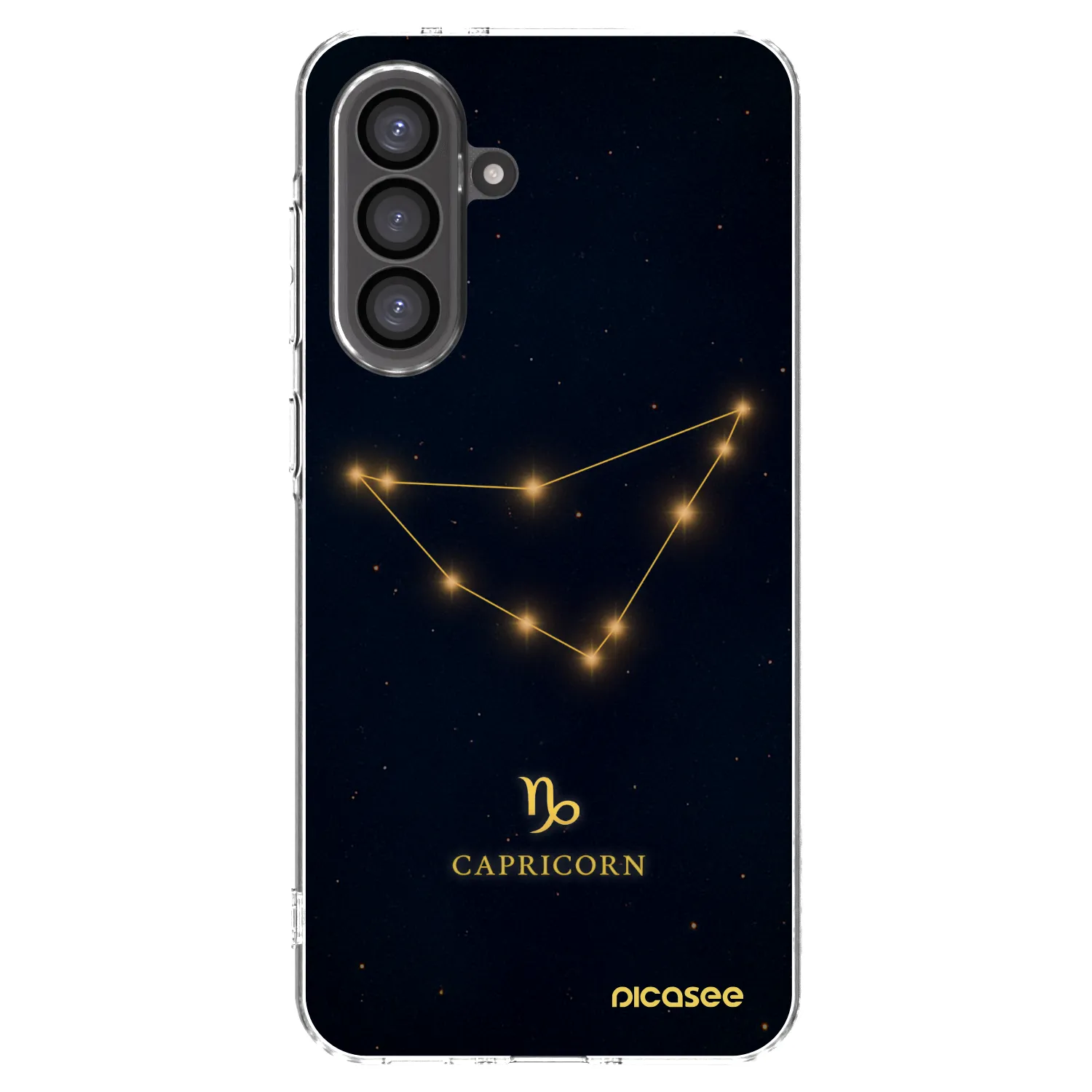 Picasee Samsung Galaxy A56 5G A566B Hülle - Transparentes Silikon - CAPRICORN