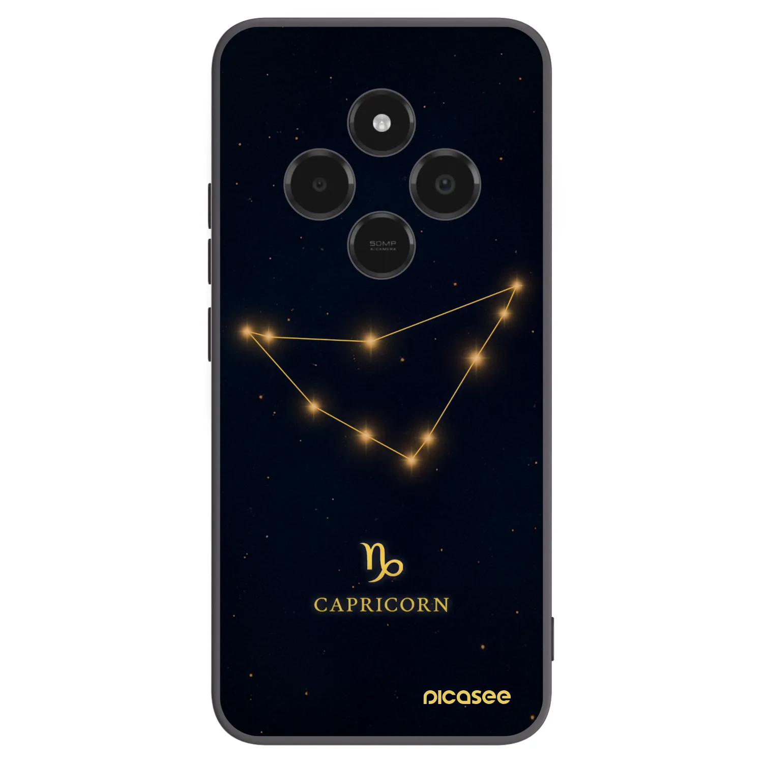 Picasee Xiaomi Poco C75 Hülle - Schwarzes Silikon - CAPRICORN