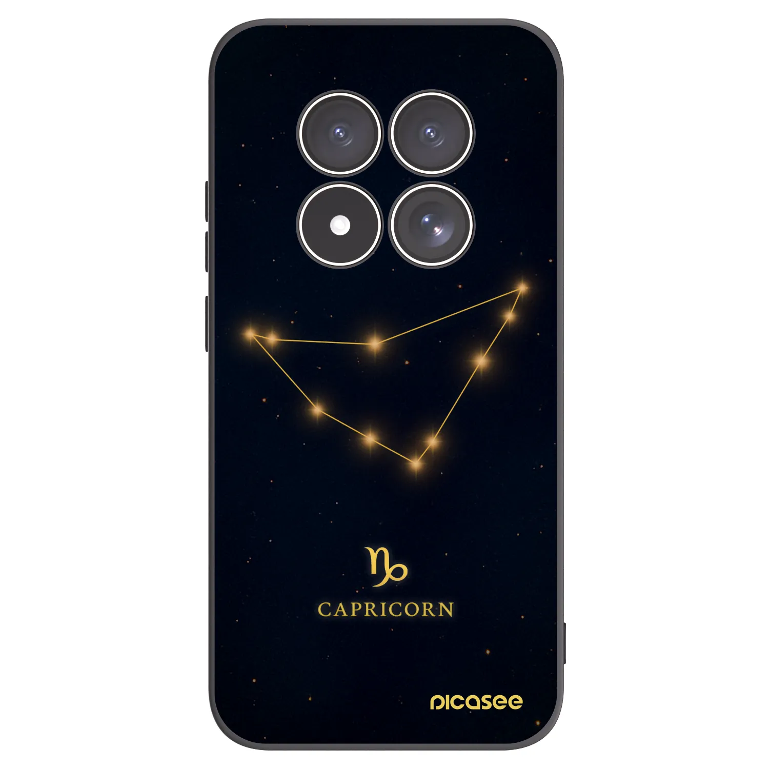 Picasee Xiaomi Redmi Note 15 Pro 4G Hülle - Schwarzes Silikon - CAPRICORN