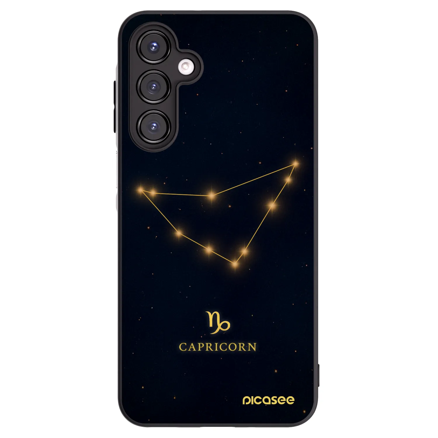 Picasee Samsung Galaxy A16 4G Hülle - Schwarzes Silikon - CAPRICORN