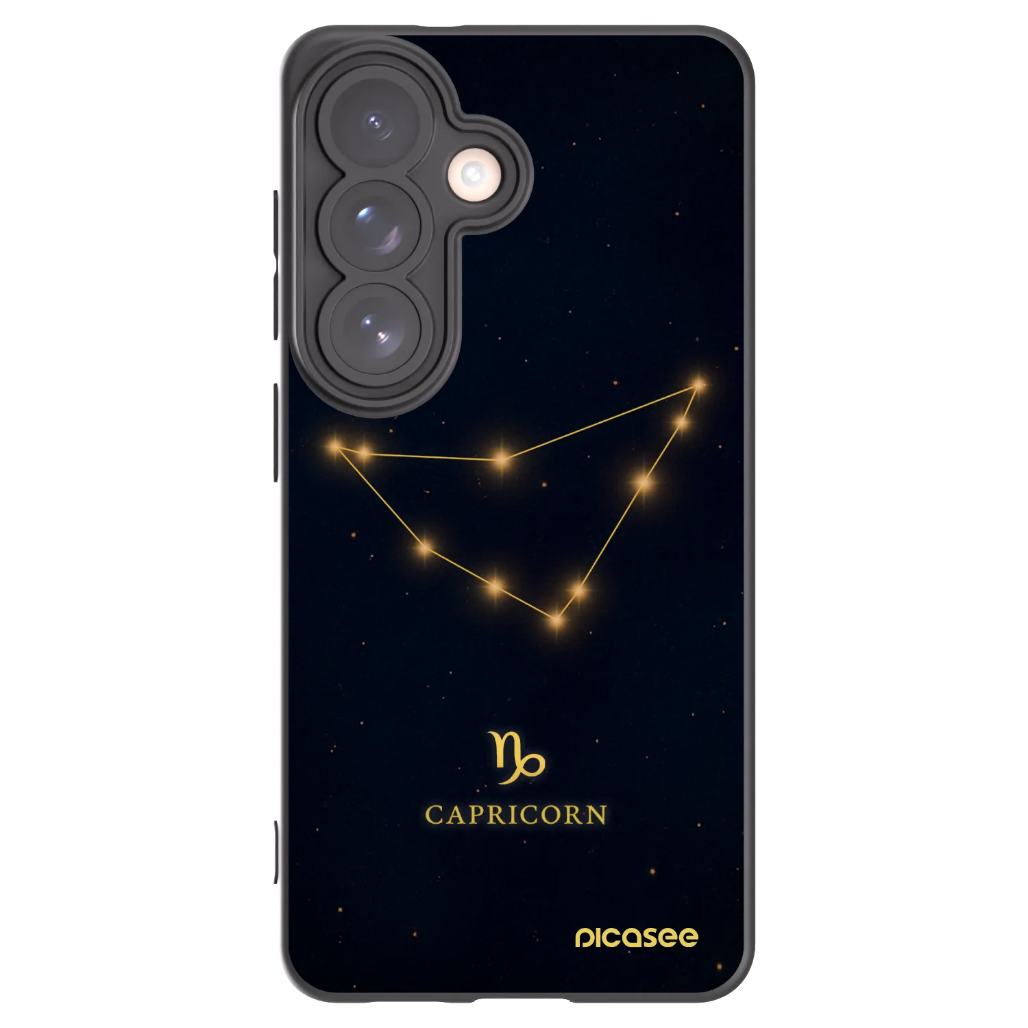 Picasee Samsung Galaxy S26 Hülle - Schwarzes Silikon - CAPRICORN