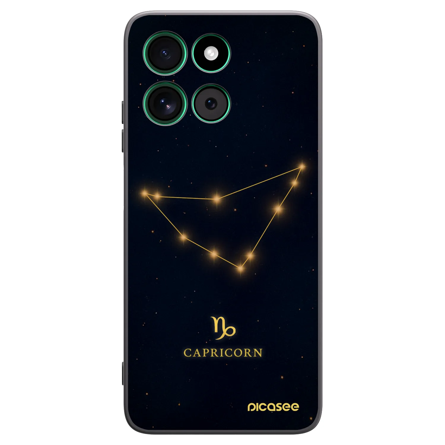 Picasee Motorola Moto G57 Power Hülle - Schwarzes Silikon - CAPRICORN