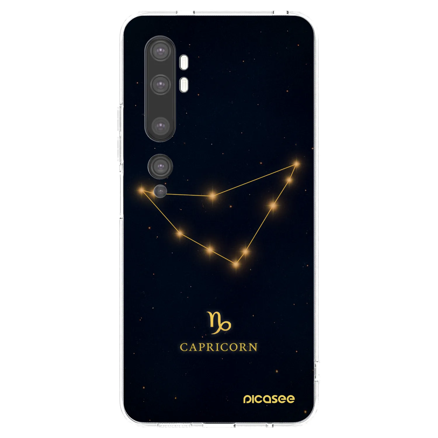 Picasee Xiaomi Mi Note 10 (Pro) Hülle - Transparentes Silikon - CAPRICORN