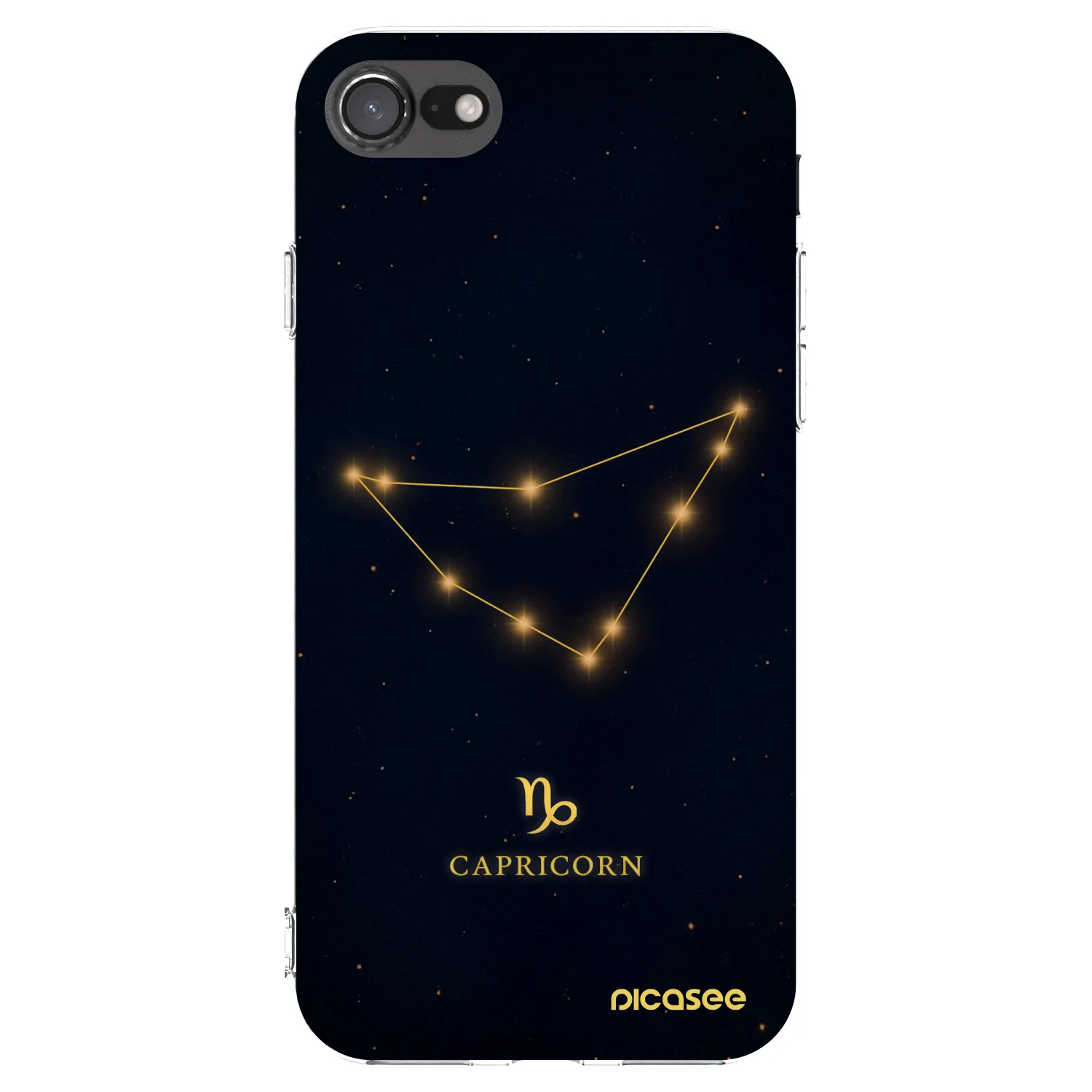 Picasee Apple iPhone SE 2020 Hülle - Transparentes Silikon - CAPRICORN