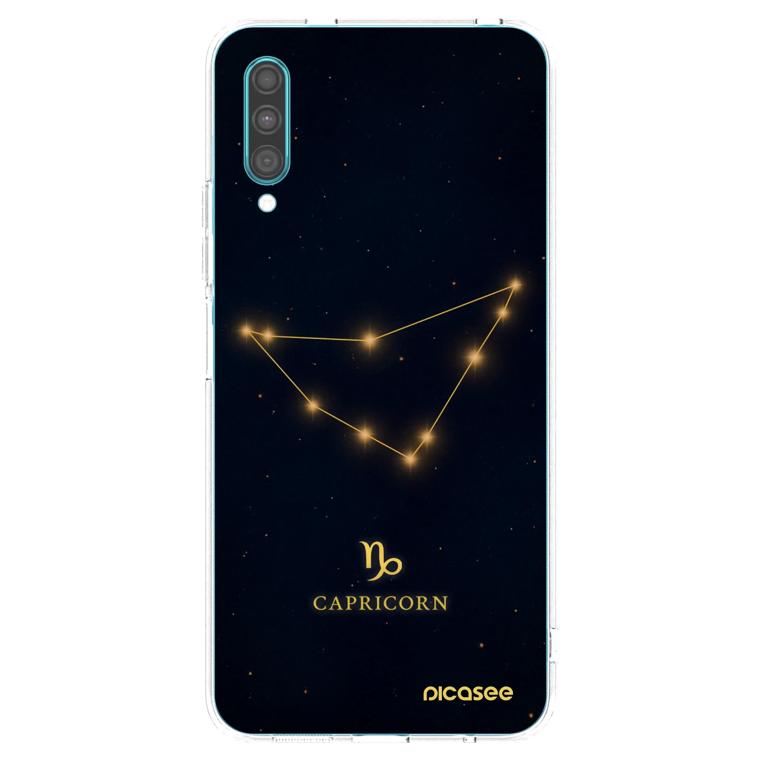 Picasee Samsung Galaxy A30s A307F Hülle - Transparentes Silikon - CAPRICORN