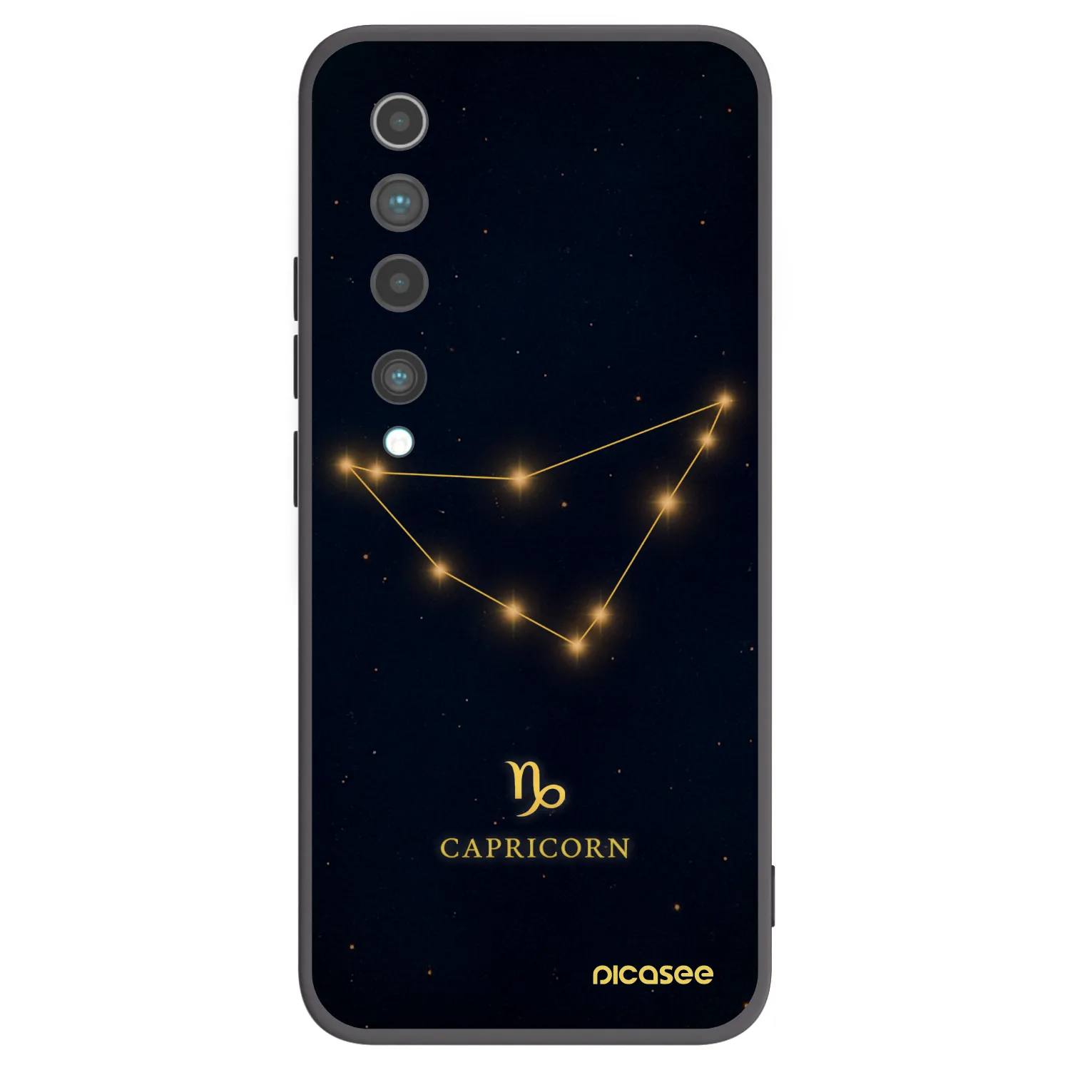 Picasee Xiaomi Mi 10 Hülle - Schwarzes Silikon - CAPRICORN