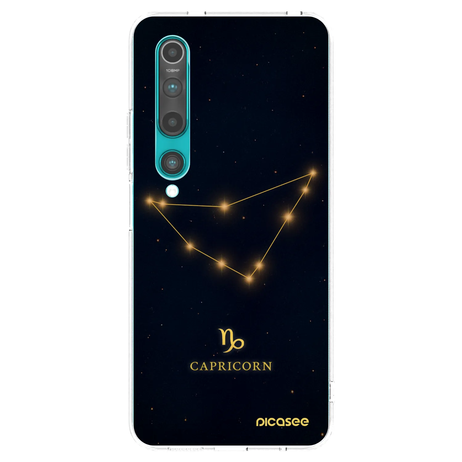 Picasee Xiaomi Mi 10 Hülle - Transparentes Silikon - CAPRICORN